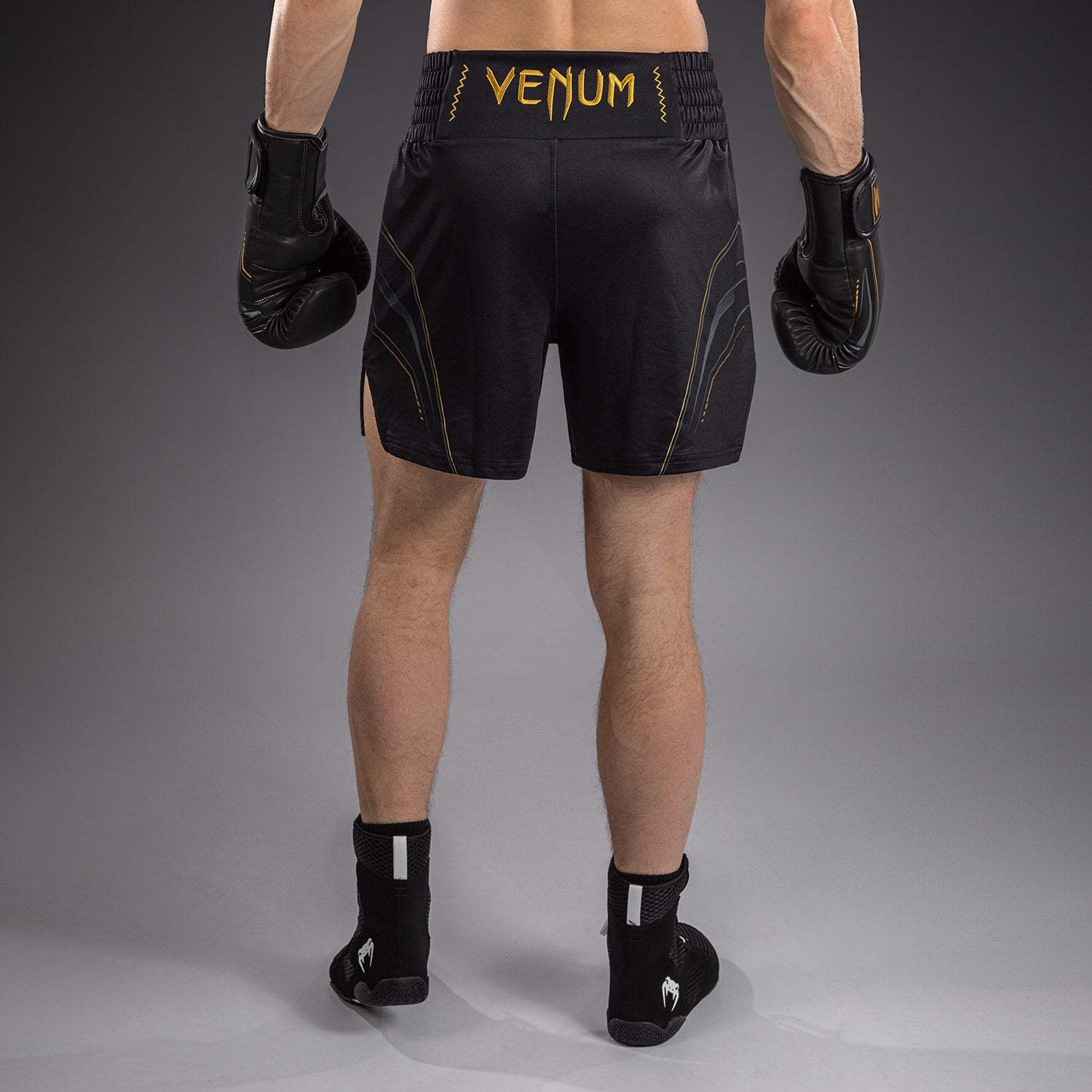 Venum Streamline Boxing Shorts - Black/Gold  product-type_Boxing shorts Venum
