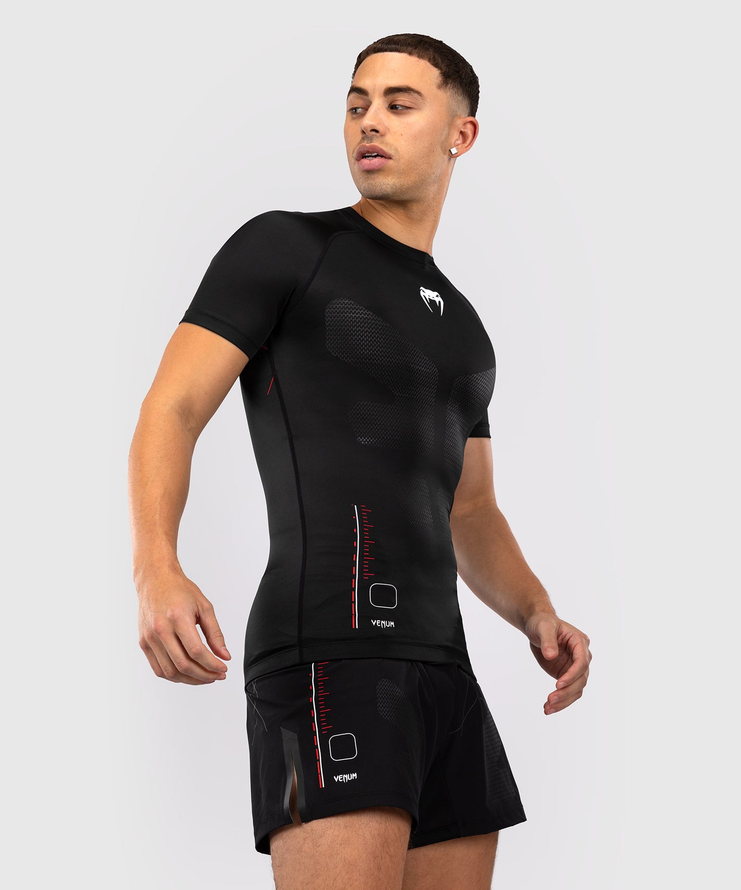 Venum Tactical XT Short Sleeve Rashguard - Black/Fire Red