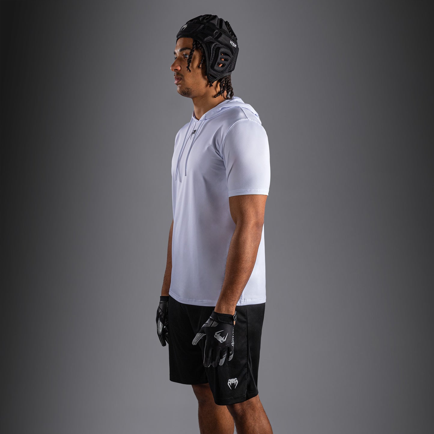 Venum Elite Short Sleeve Dry-Tech Hoodie - White  product-type_Sweatshirts Venum