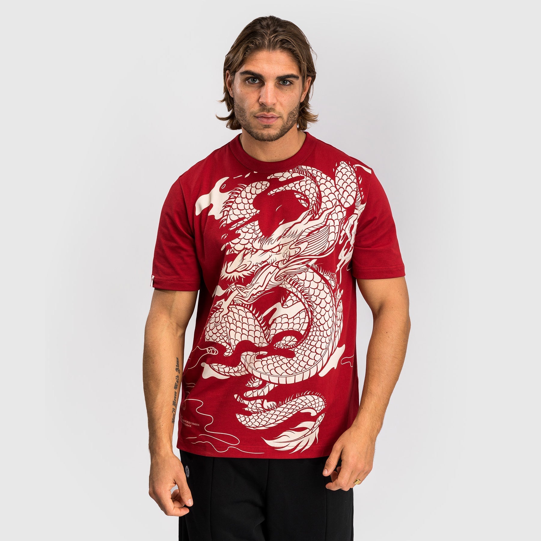 Venum Dragon's Flight Men's T-Shirt - Cherry Red/Cream White - Venum