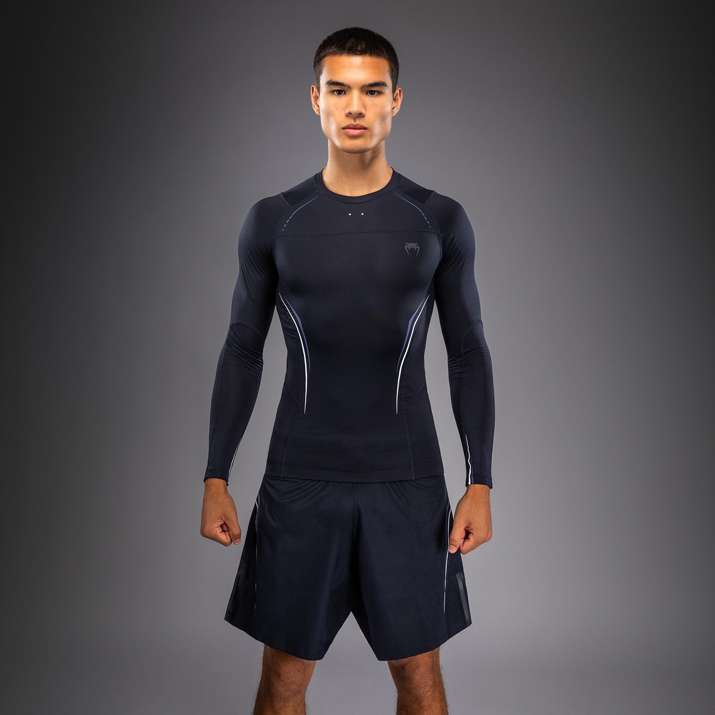 Venum G-Core Long Sleeve Rashguard - Navy Blue/White  product-type_Compression T-Shirts Venum