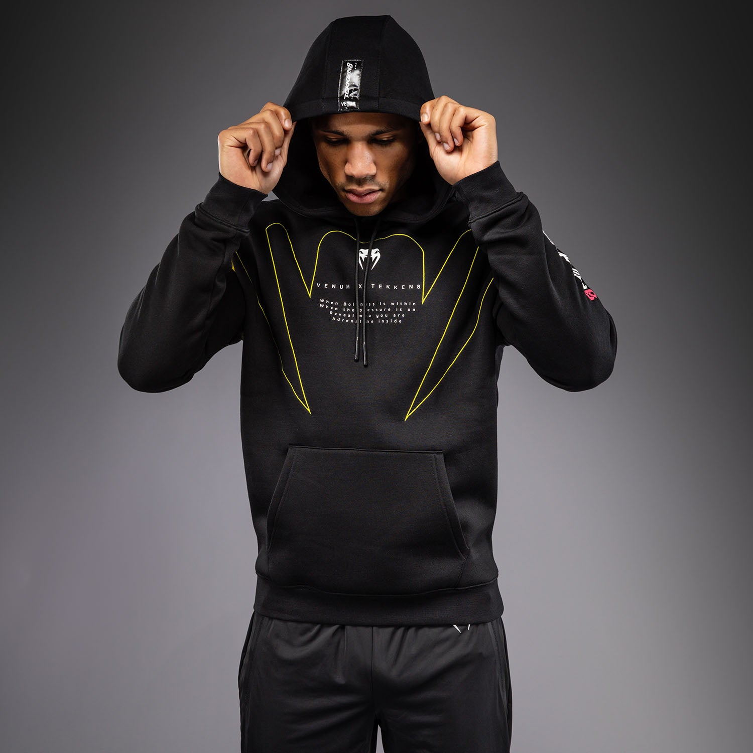 Venum x TEKKEN 8 Pullover Hoodie - King - Black/Yellow - Venum