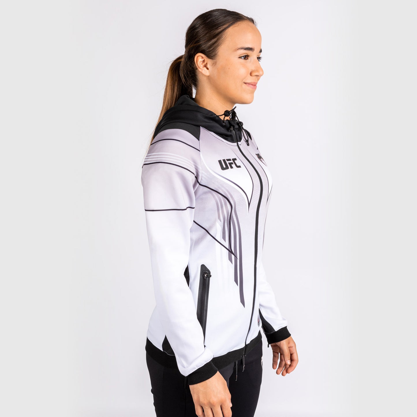 UFC Venum Personalized Authentic Fight Night 2.0 Kit by Venum Women's Walkout Hoodie - White