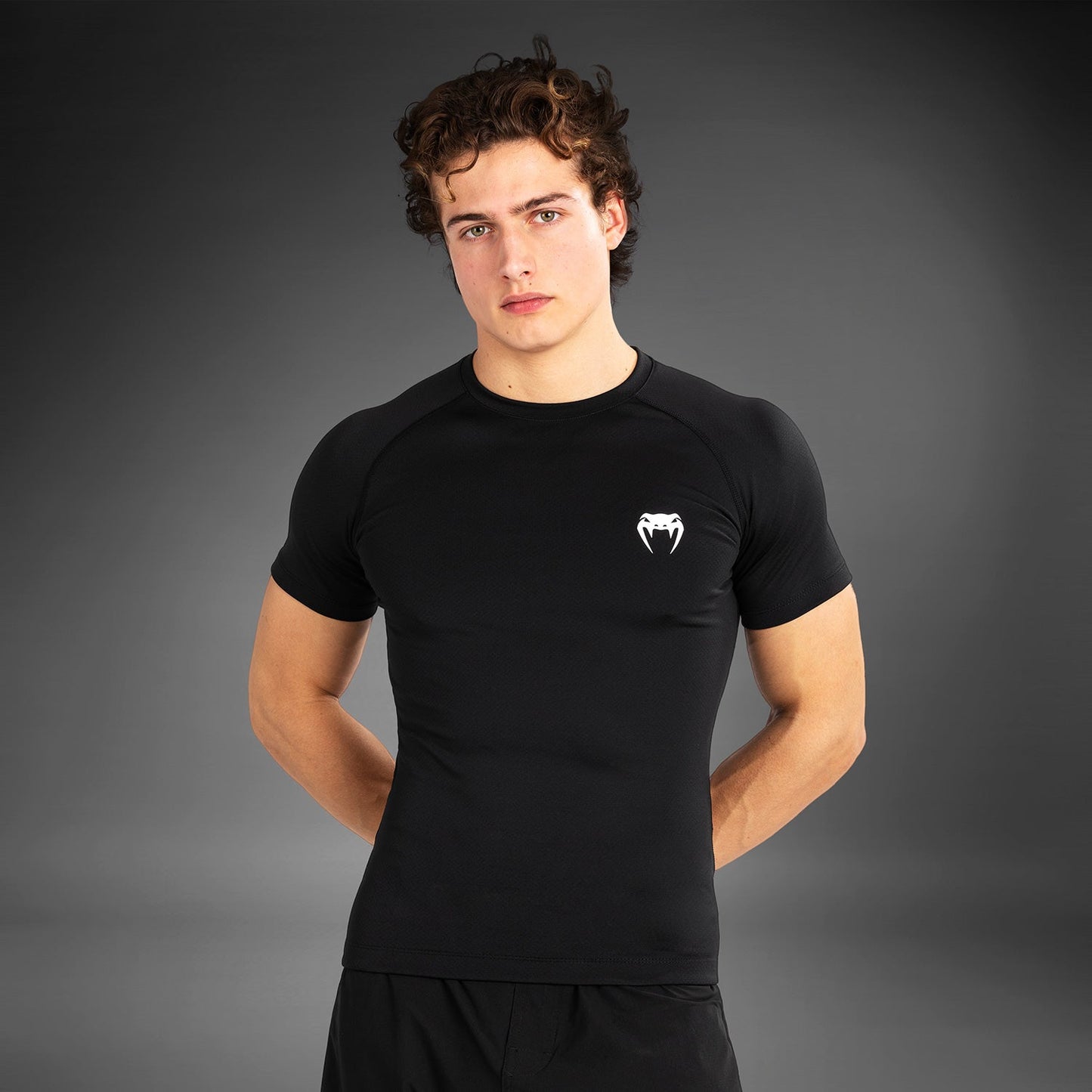 Venum Contender Men’s Short Sleeve Rashguard - Black/White