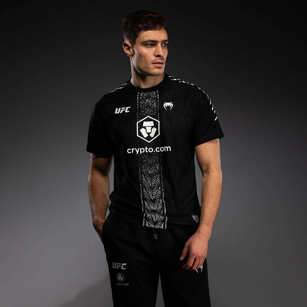 Men's UFC Zenith by Venum Black Authentic Fight Night Walkout Jersey Personalized -Makhachev  product-type_T-Shirts Venum