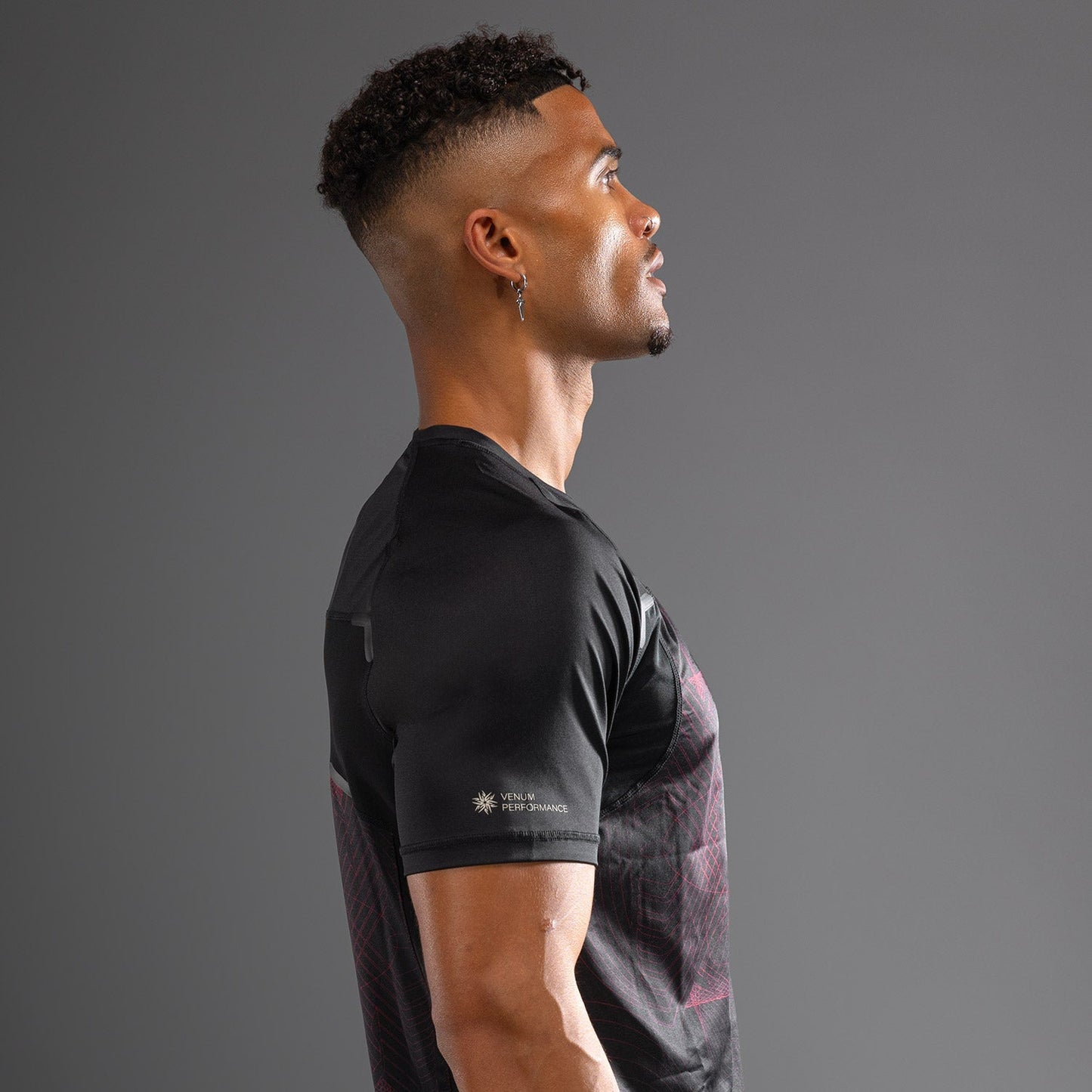 Venum G-Fit Air Men's Dry-Tech T-Shirt - Deep Black / Fire Red