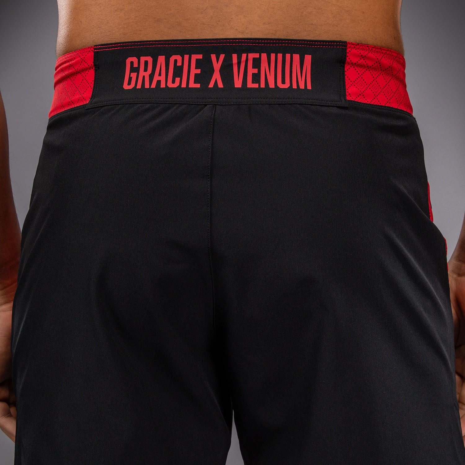 Venum x Roger Gracie Signature Fightshorts - Black/Red  product-type_MMA Shorts Venum