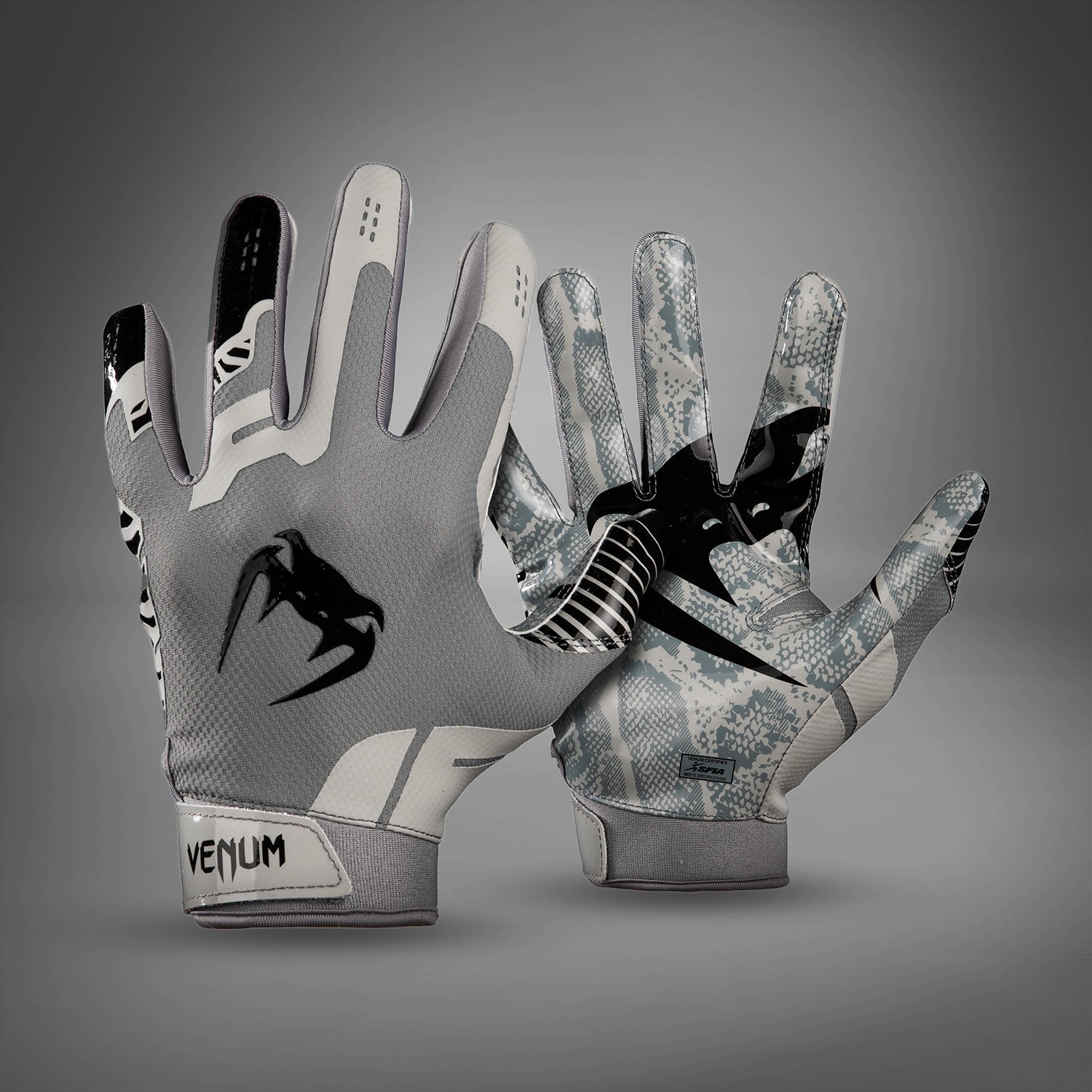 Venum Elite Football Gloves - Silver/Black  product-type_Football Gloves Venum