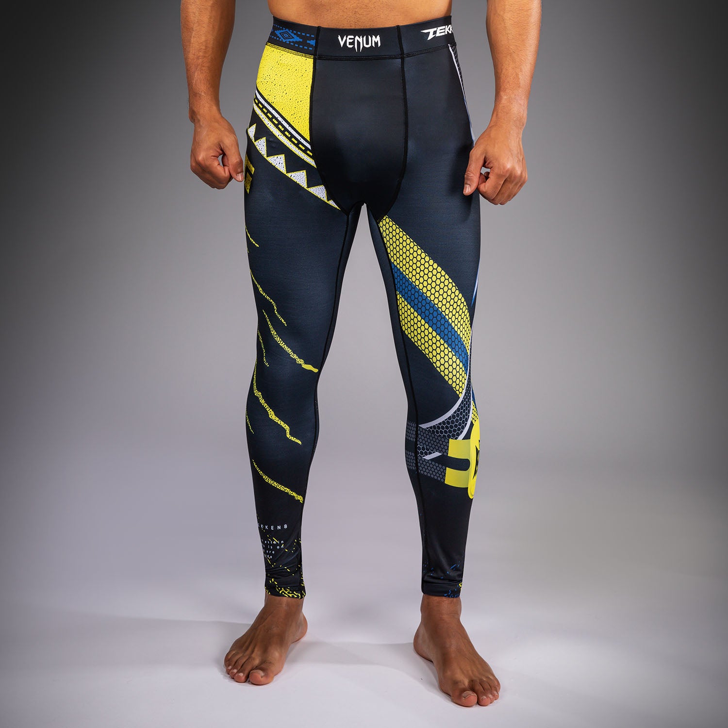 Venum x TEKKEN 8 Spats - King - Black/Yellow - Venum