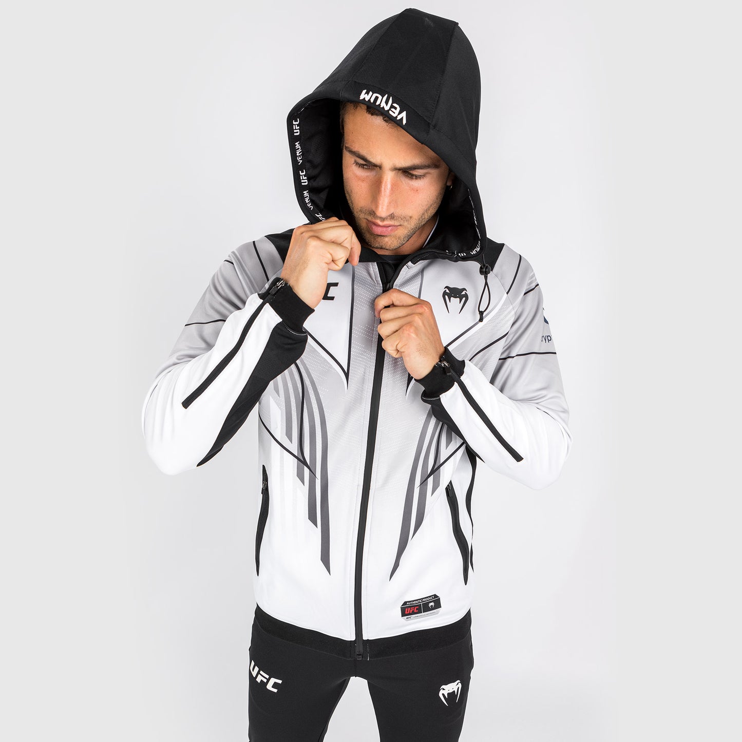 UFC Venum Authentic Fight Night 2.0 Kit by Venum Men's Walkout Hoodie - White