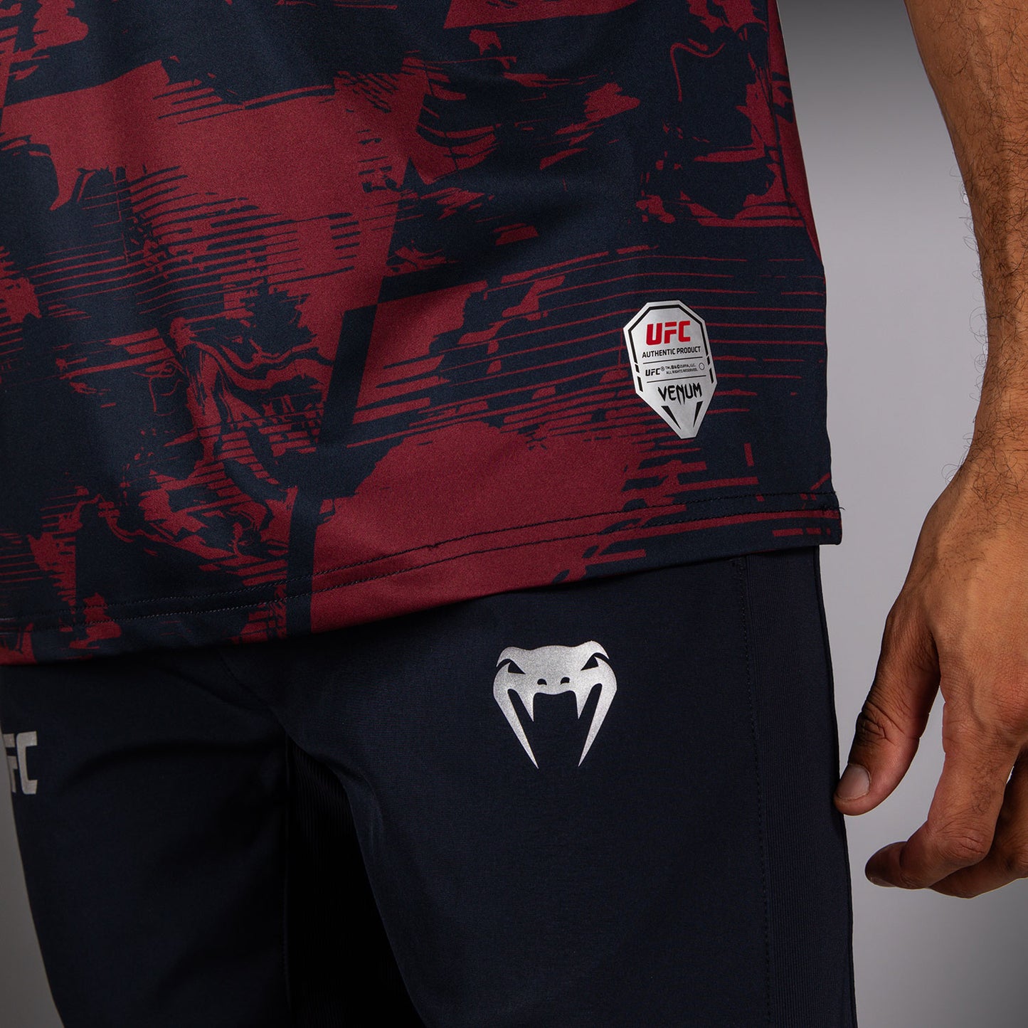 Men's UFC Zenith by Venum Burgundy Authentic Fight Week Performance Short Sleeve T-Shirt