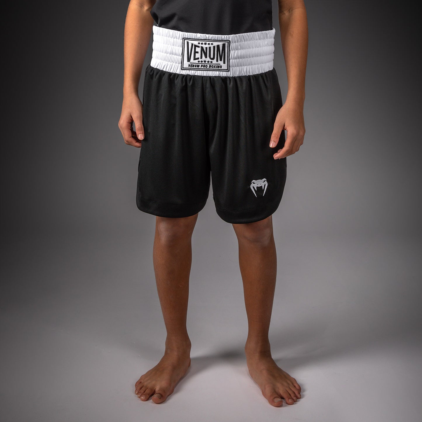 Venum Classic Youth Boxing Shorts - Black/White