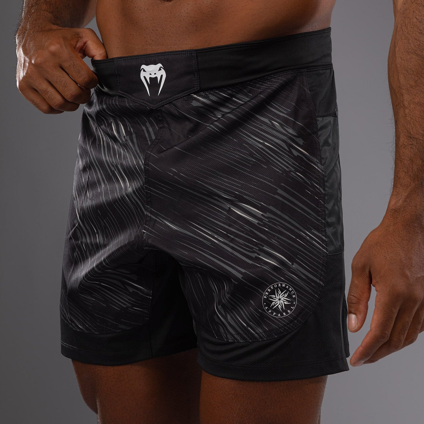 Venum Rapid Light Fight Shorts - Black/Storm Grey