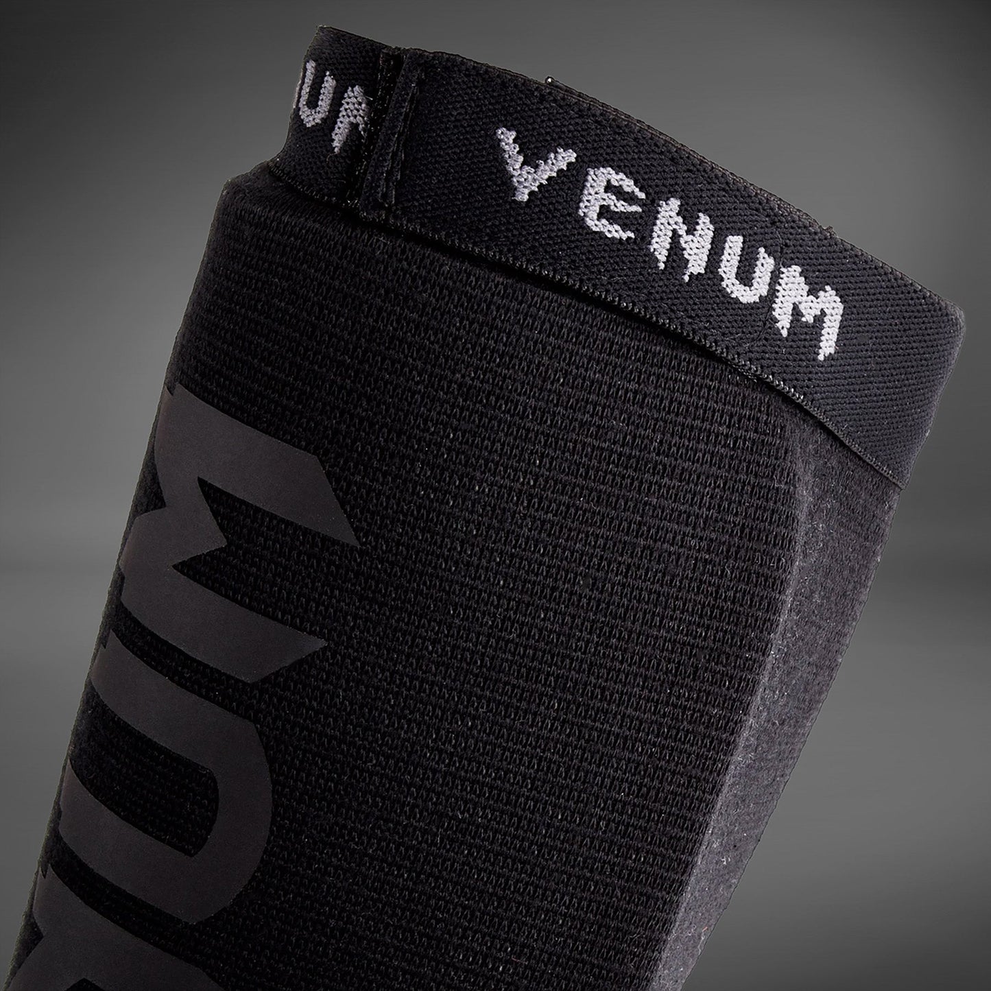 Venum Kontact Shin Guards Without Foot - Black/Black