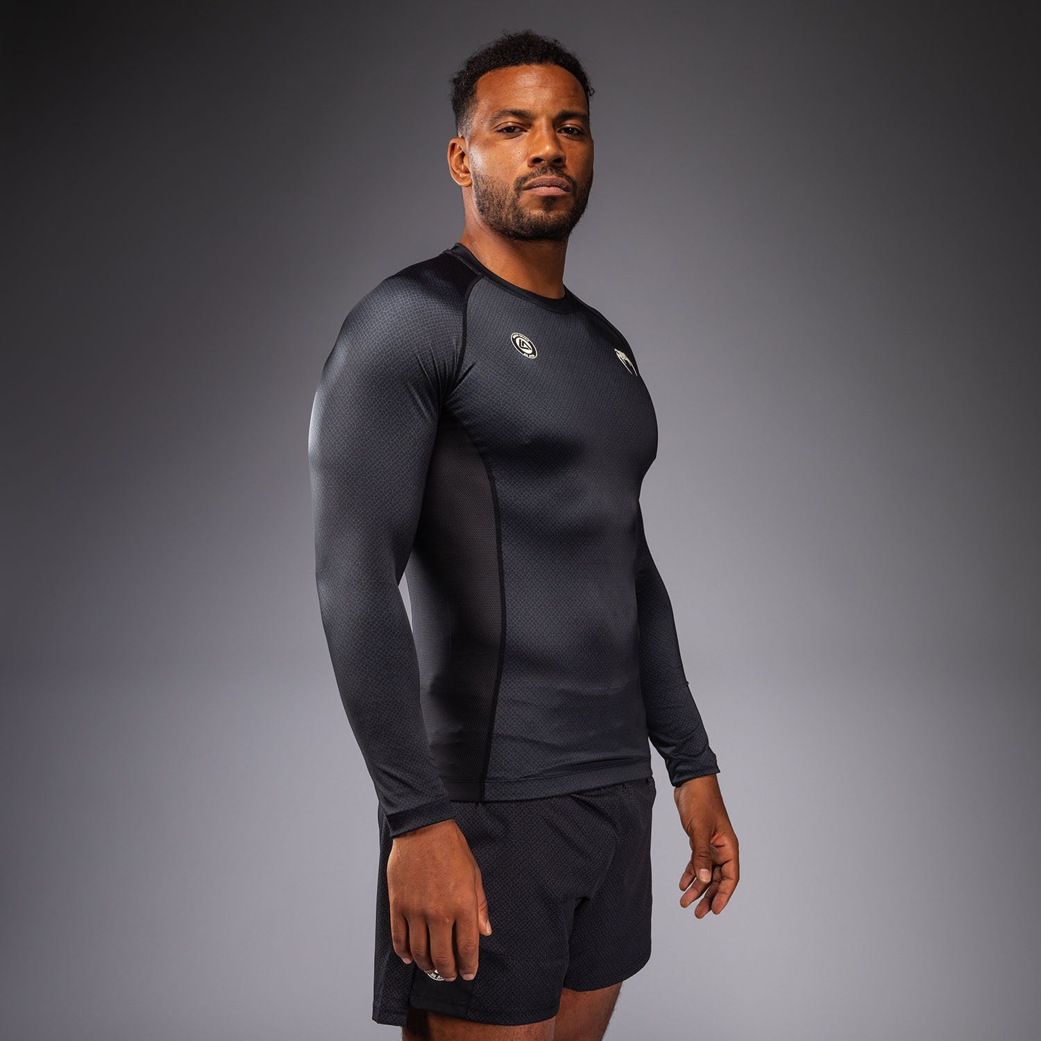 Venum x Roger Gracie Academy Long Sleeve Rashguard - Black - Venum