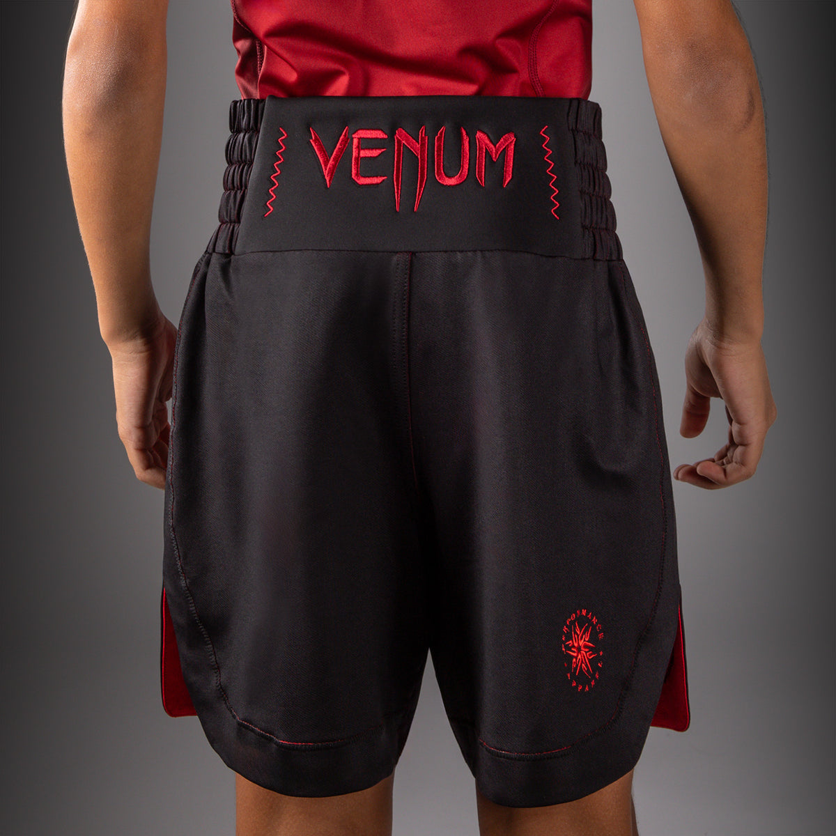 Venum Attack Kids Boxing Shorts - Black/Red  product-type_Boxing shorts Venum