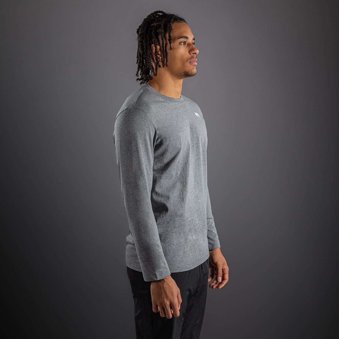 Venum Lineup Long Sleeve T-Shirt Grey - Heather/White  product-type_T-Shirts Venum