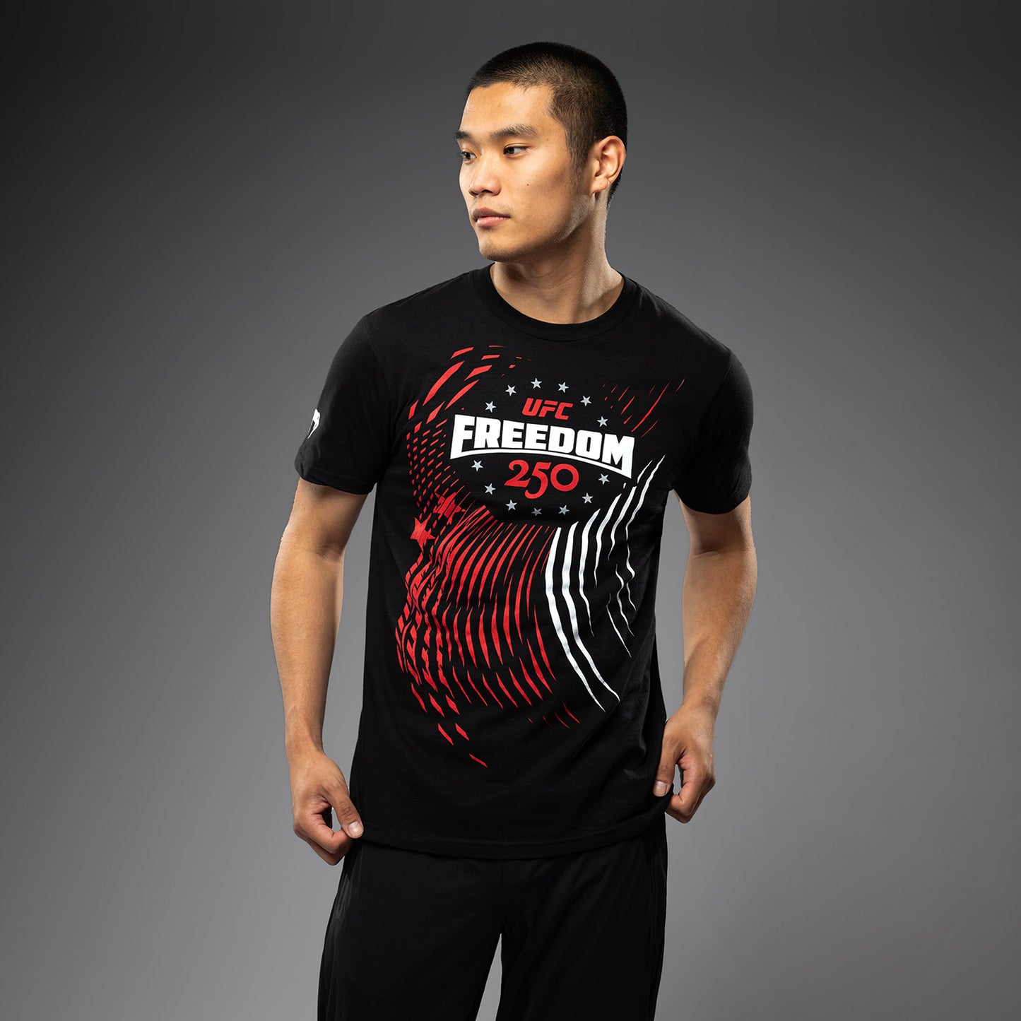 UFC Freedom 250 Official Weigh-In Tshirt - Black/White  product-type_T-Shirts Venum