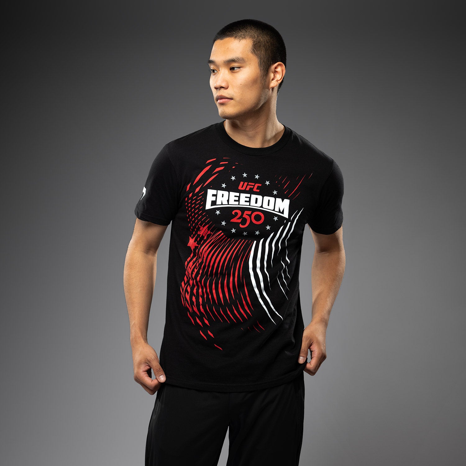 UFC Freedom 250 Official Weigh-In Tshirt - Black/White  product-type_T-Shirts Venum