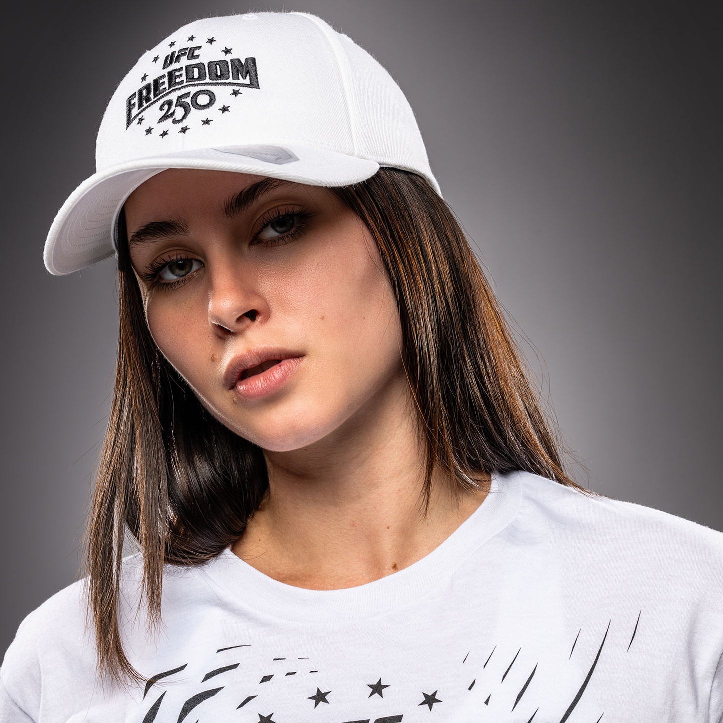 Official UFC Freedom 250 Official Weigh-In Tshirt - White/Black