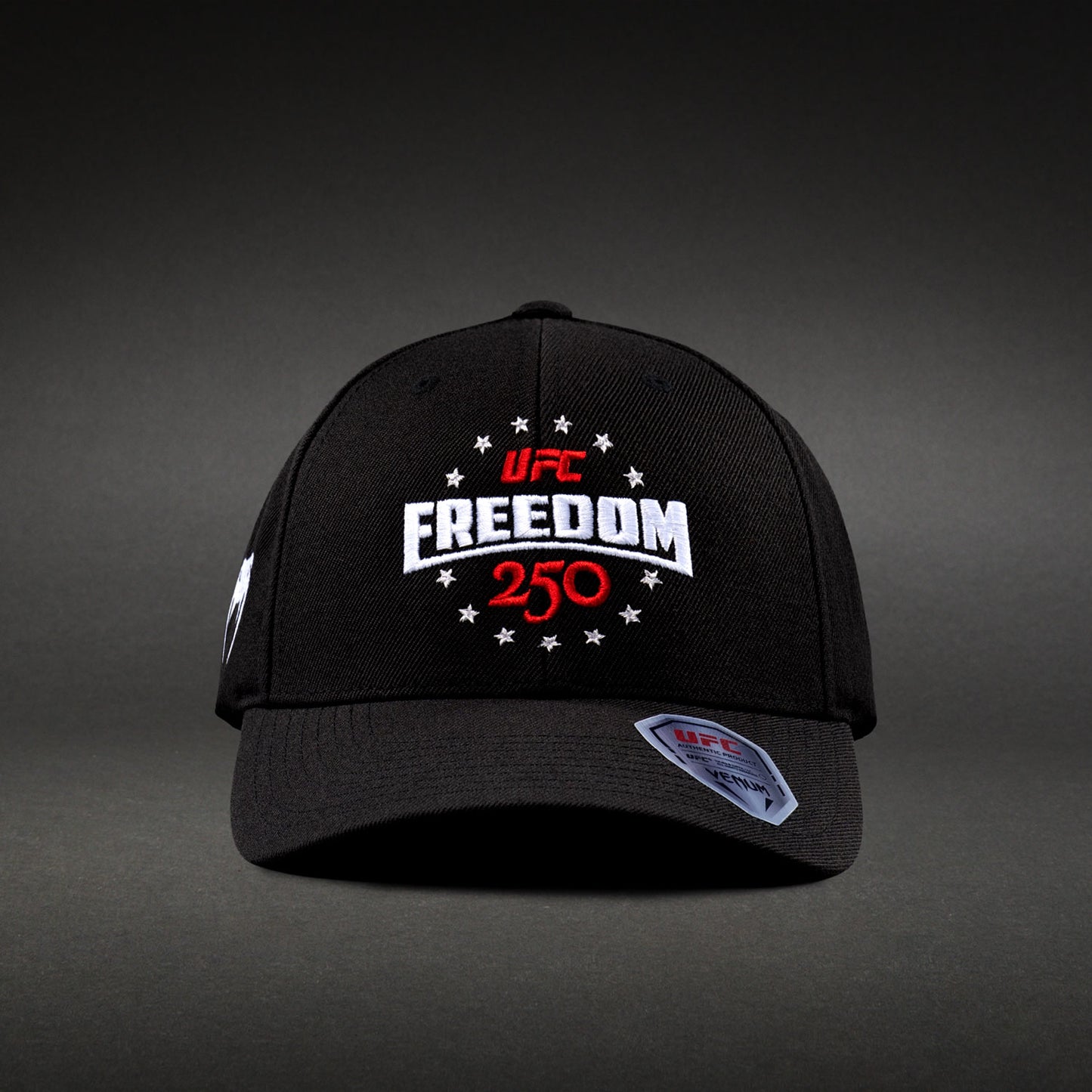 Official UFC Freedom 250 Personalized Authentic Fight Night Cap - Black/White