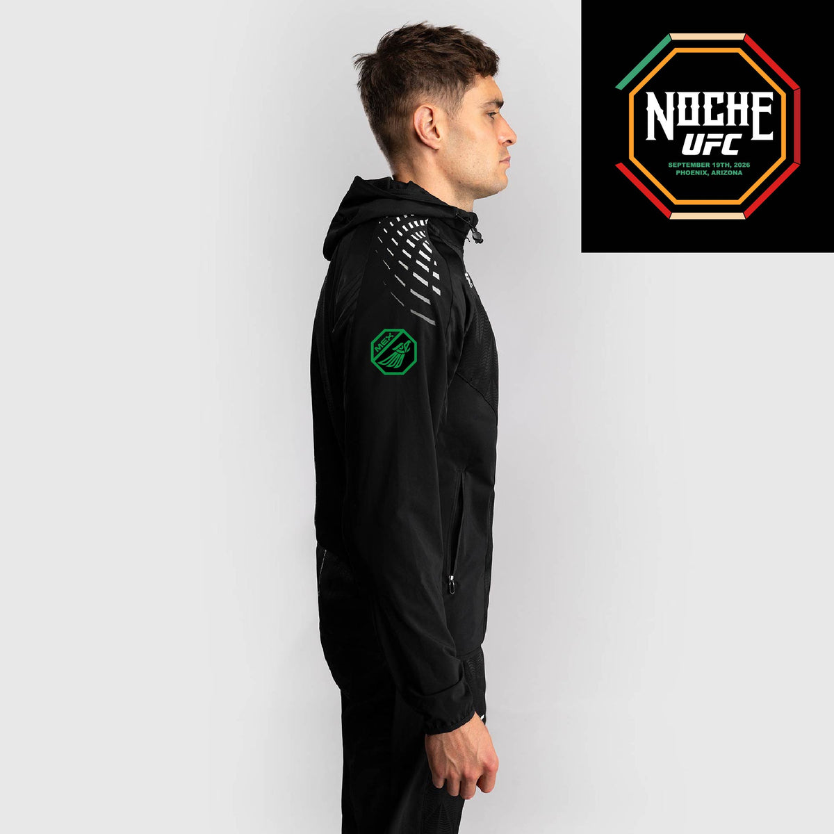 Men’s UFC Zenith by Venum Black Authentic Noche UFC Fight Night Walkout Hoodie - Grasso