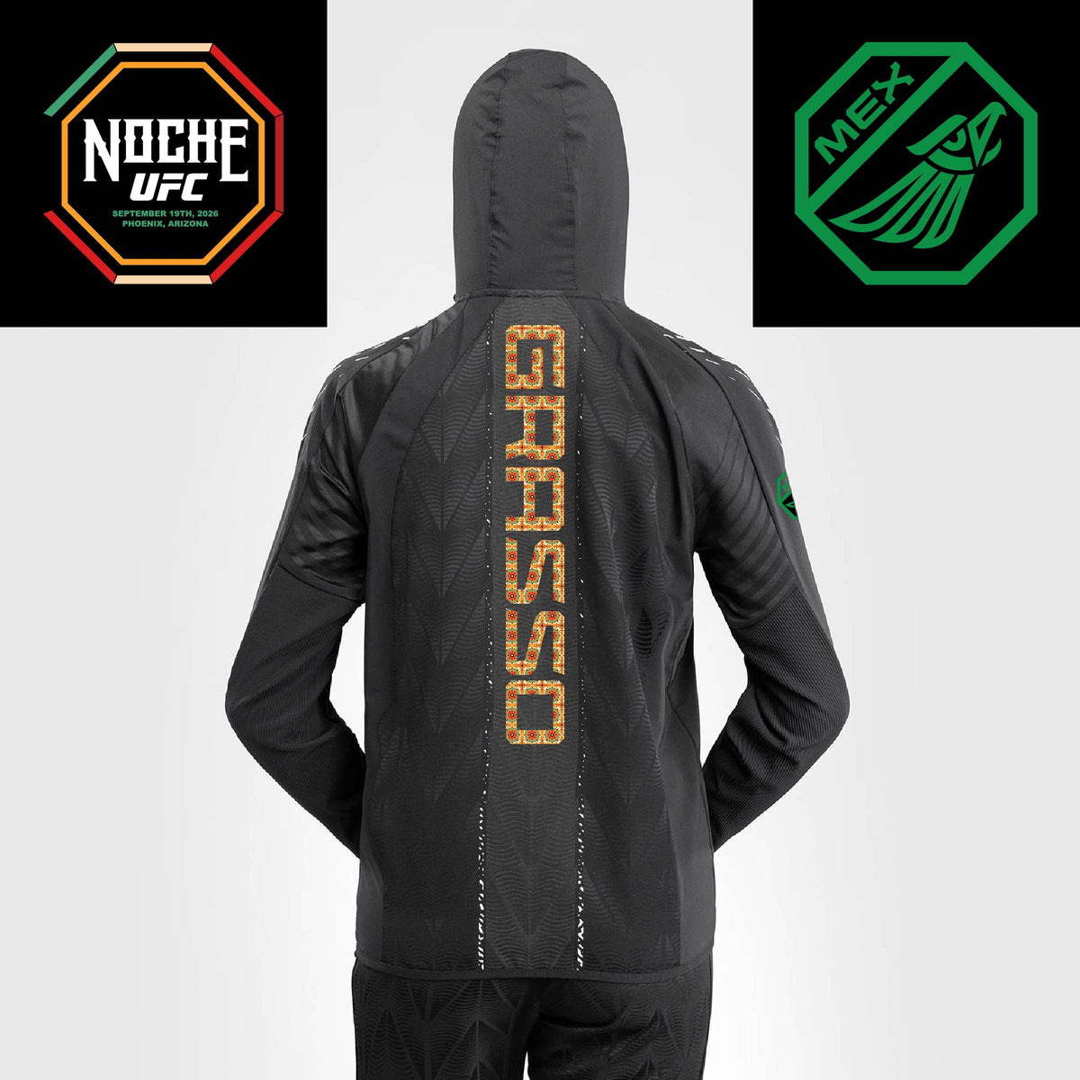Women's UFC Zenith by Venum Black Authentic Noche UFC Fight Night Walkout Hoodie - Grasso