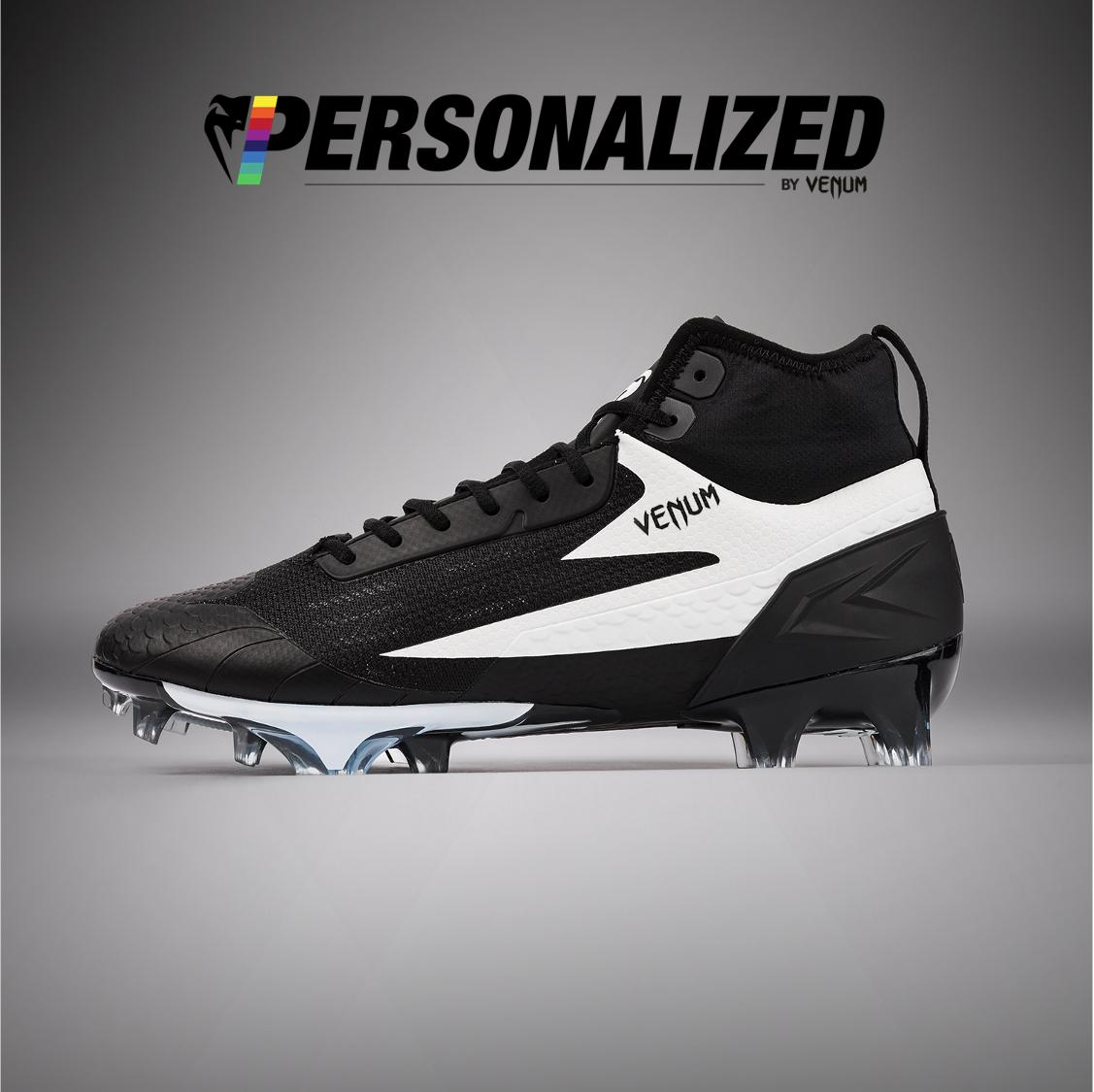 Venum Personalized Elite Football Cleats Black/White Venum