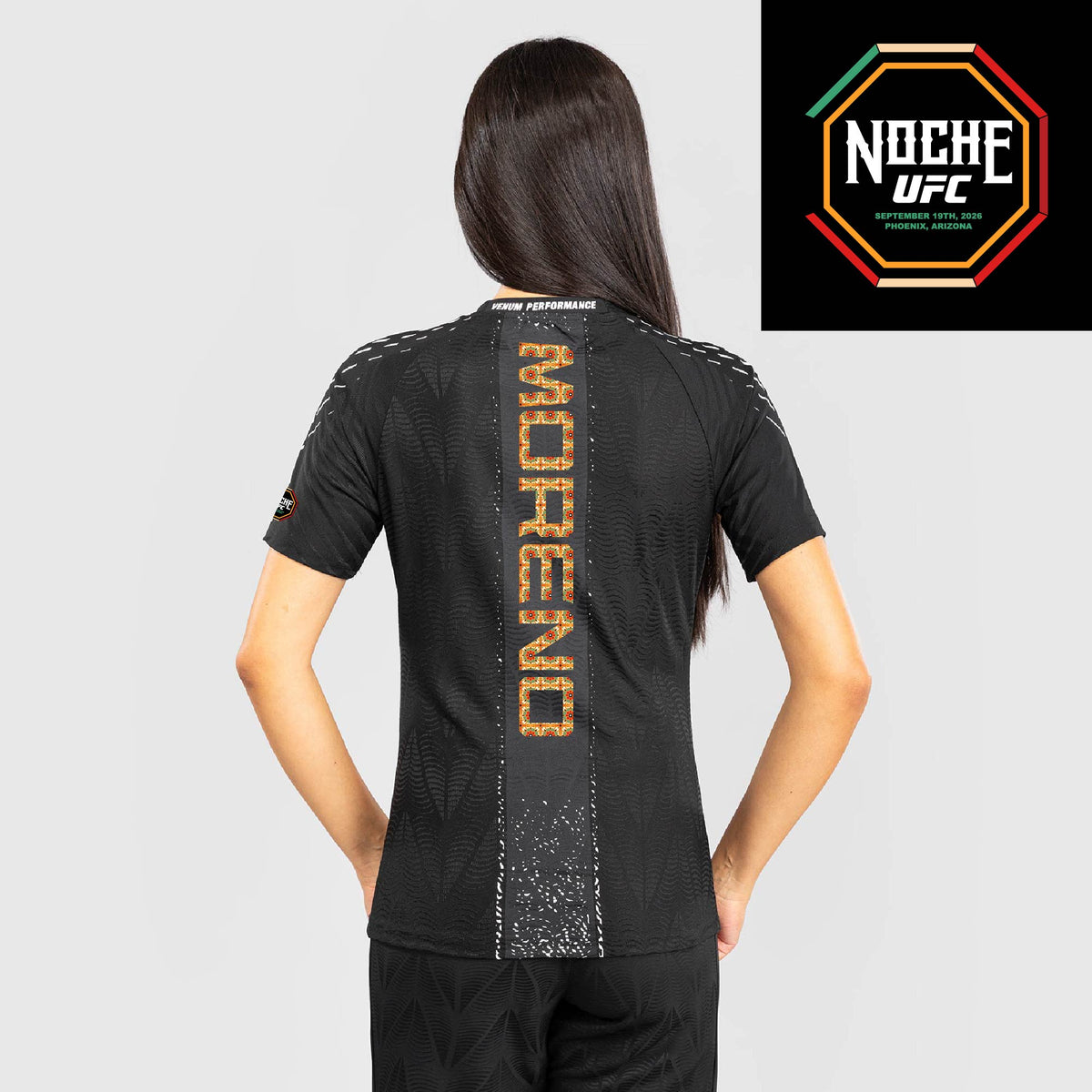 Women's UFC Zenith by Venum Black Authentic Noche UFC Fight Night Walkout Jersey - Moreno