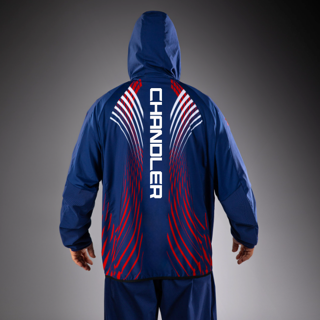 Men's Official UFC Freedom 250 by Venum Blue Authentic Fight Night Walkout Hoodie -Chandler