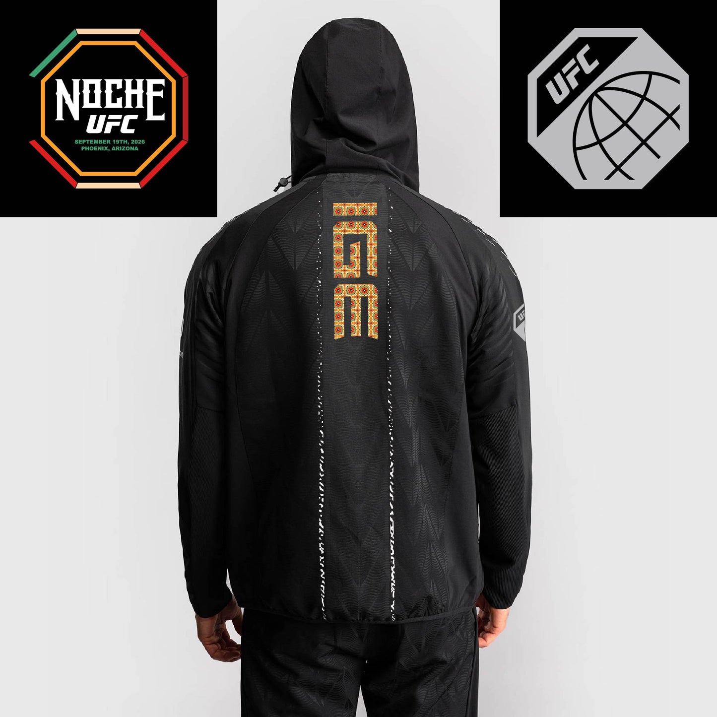 Men’s UFC Zenith by Venum Black Authentic Noche UFC Fight Night Walkout Hoodie - Dan Ige