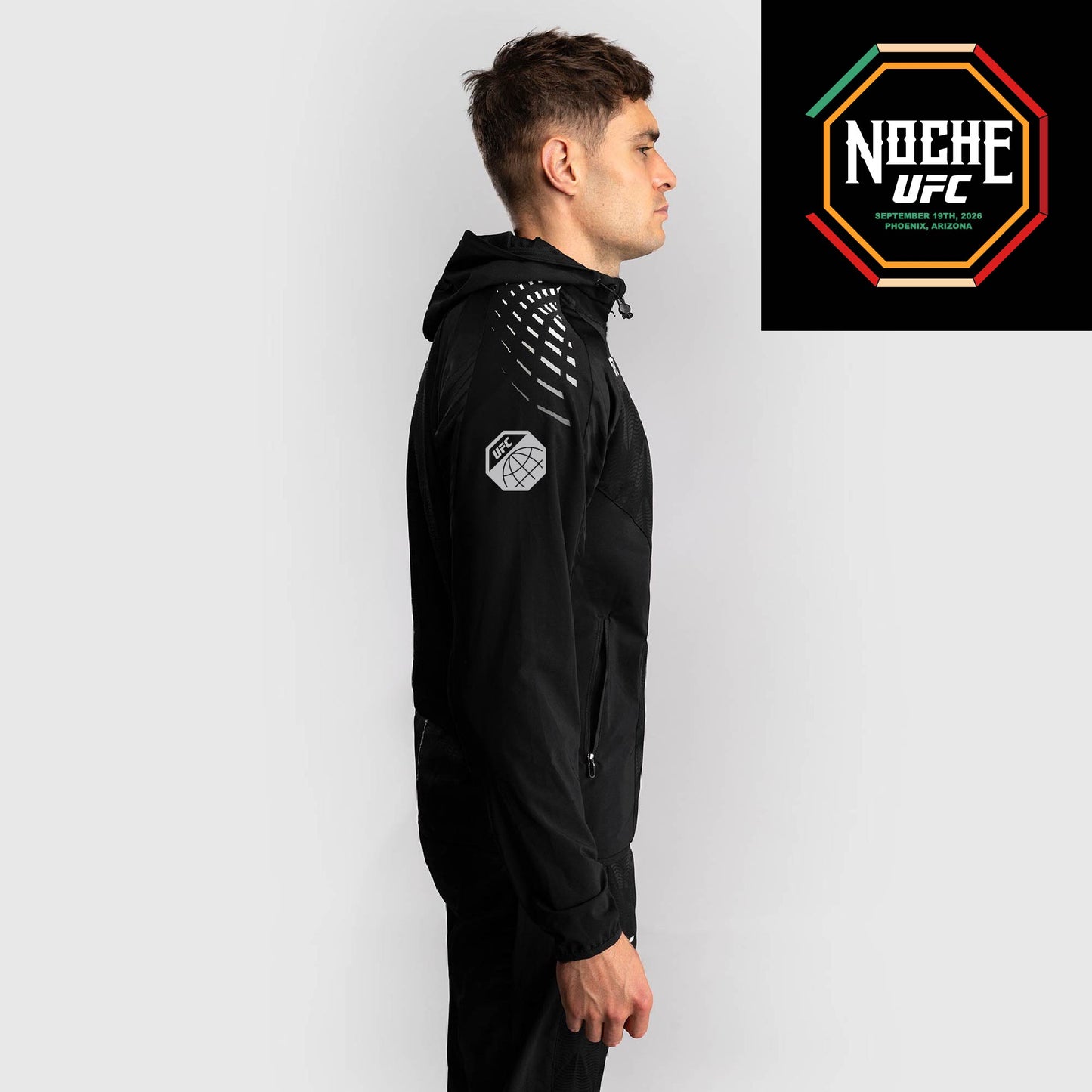 Men’s UFC Zenith by Venum Black Authentic Noche UFC Fight Night Walkout Hoodie - Dan Ige