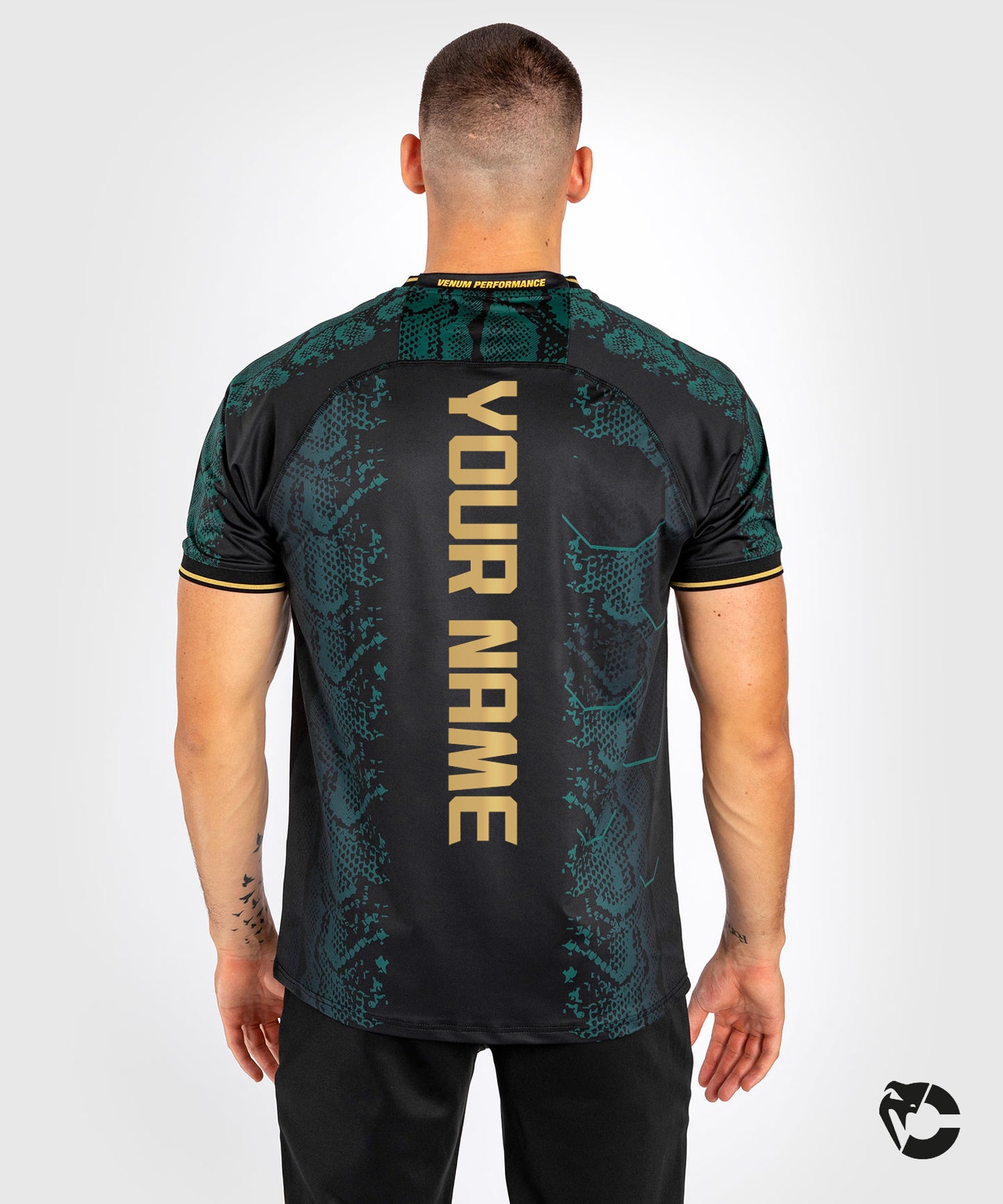 UFC Adrenaline by Venum Personalized Authentic Fight Night Men’s Jersey  - Emerald Edition -  Green/Black/Gold