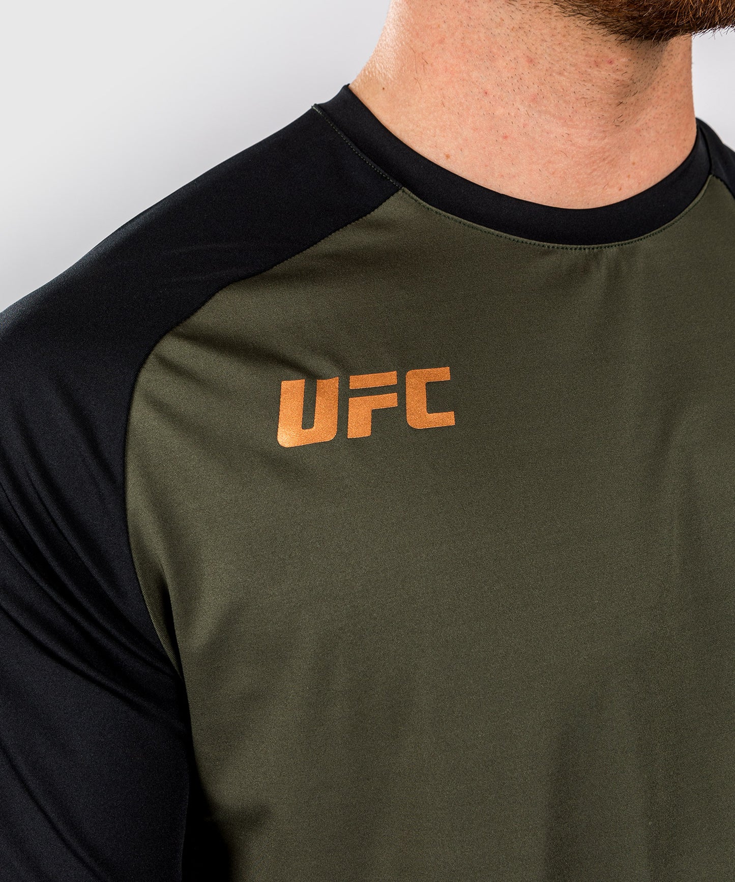 UFC Adrenaline by Venum Fight Week Men’s Dry-tech T-shirt - Khaki/Bronze