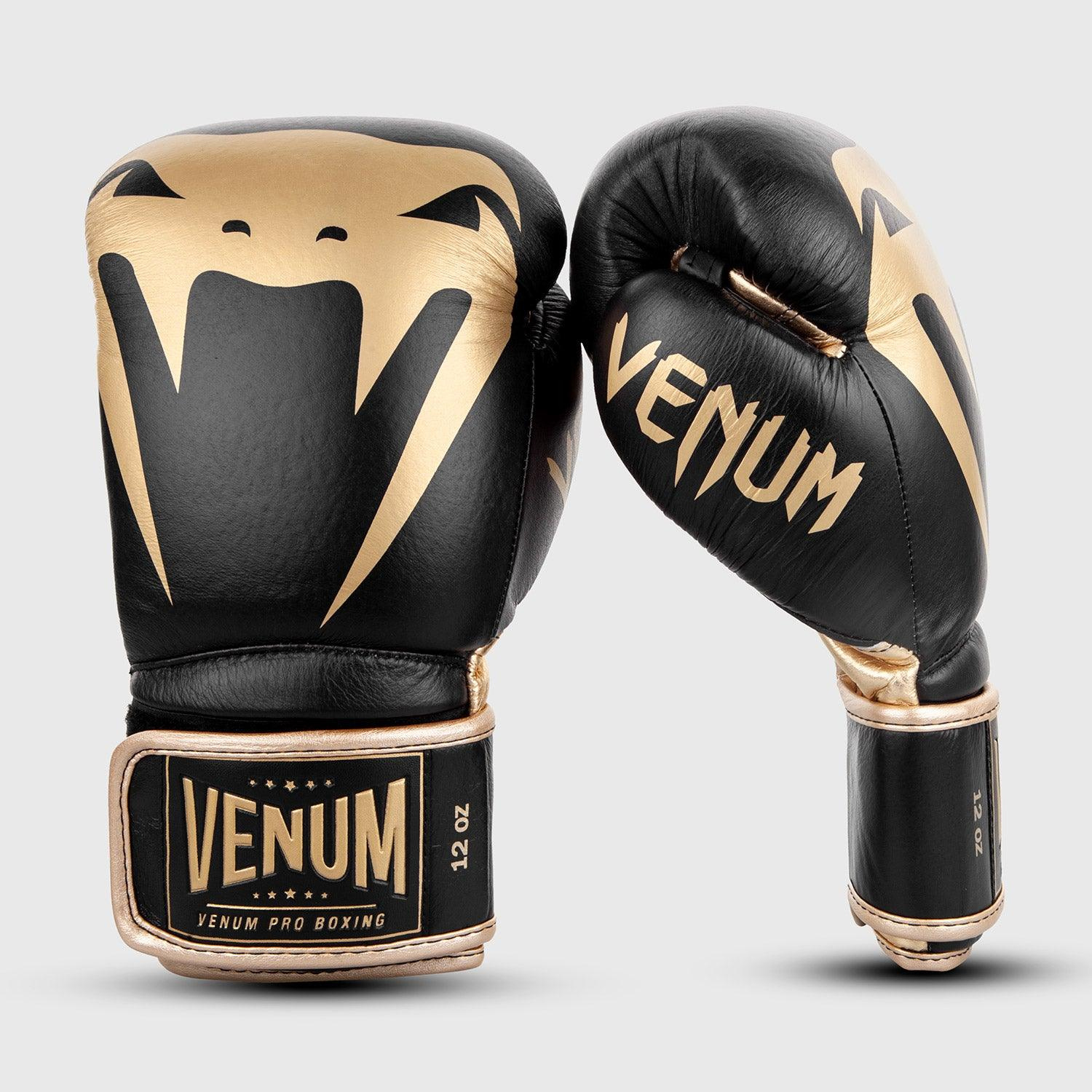 ヴェヌム  10oz Venum Giant 2.0 Pro Boxing Gloves Velcro - Black/Gold - Venum
