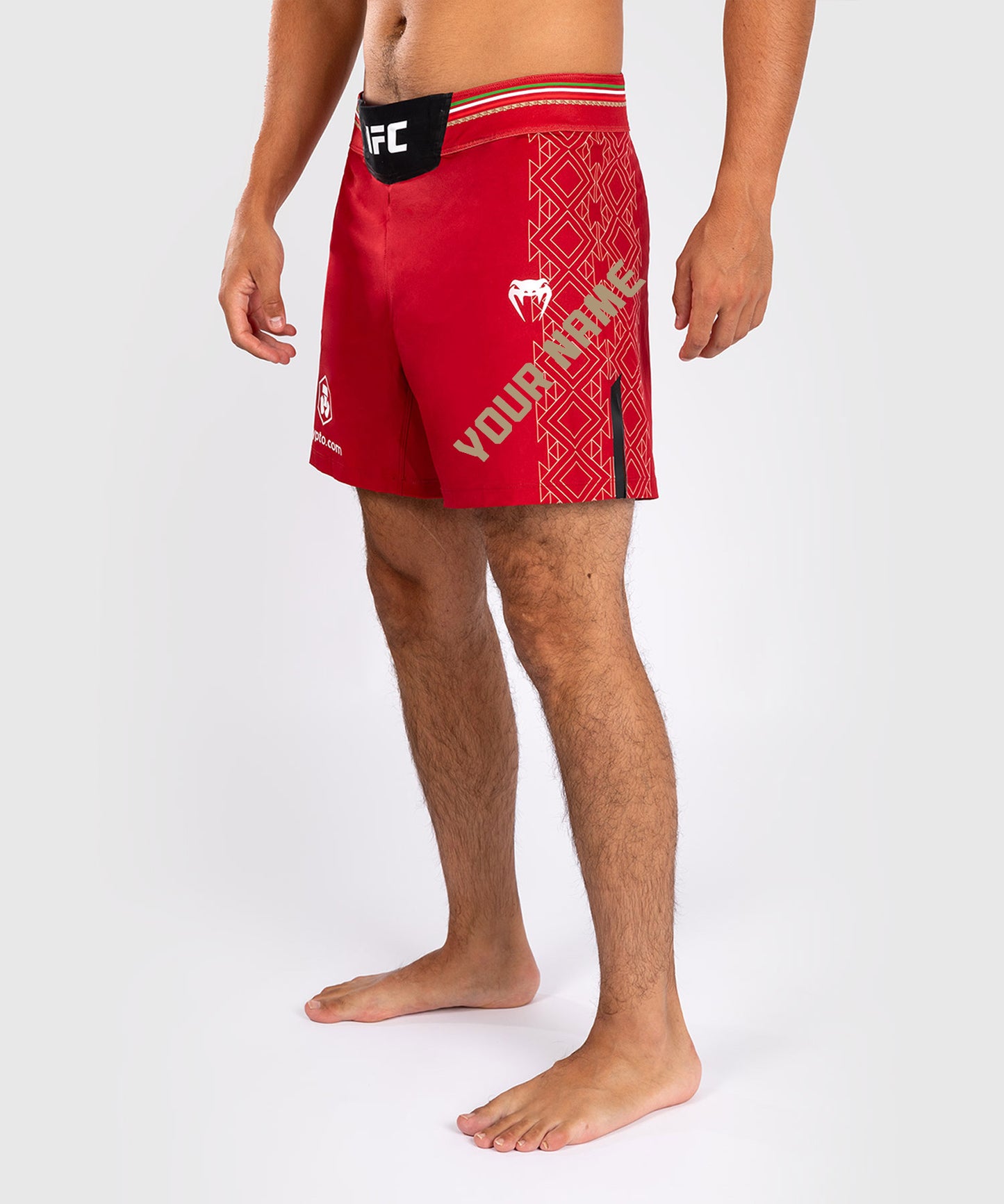 UFC Noche by Venum Personalized Authentic Fight Night Men's Fight Short - Red
