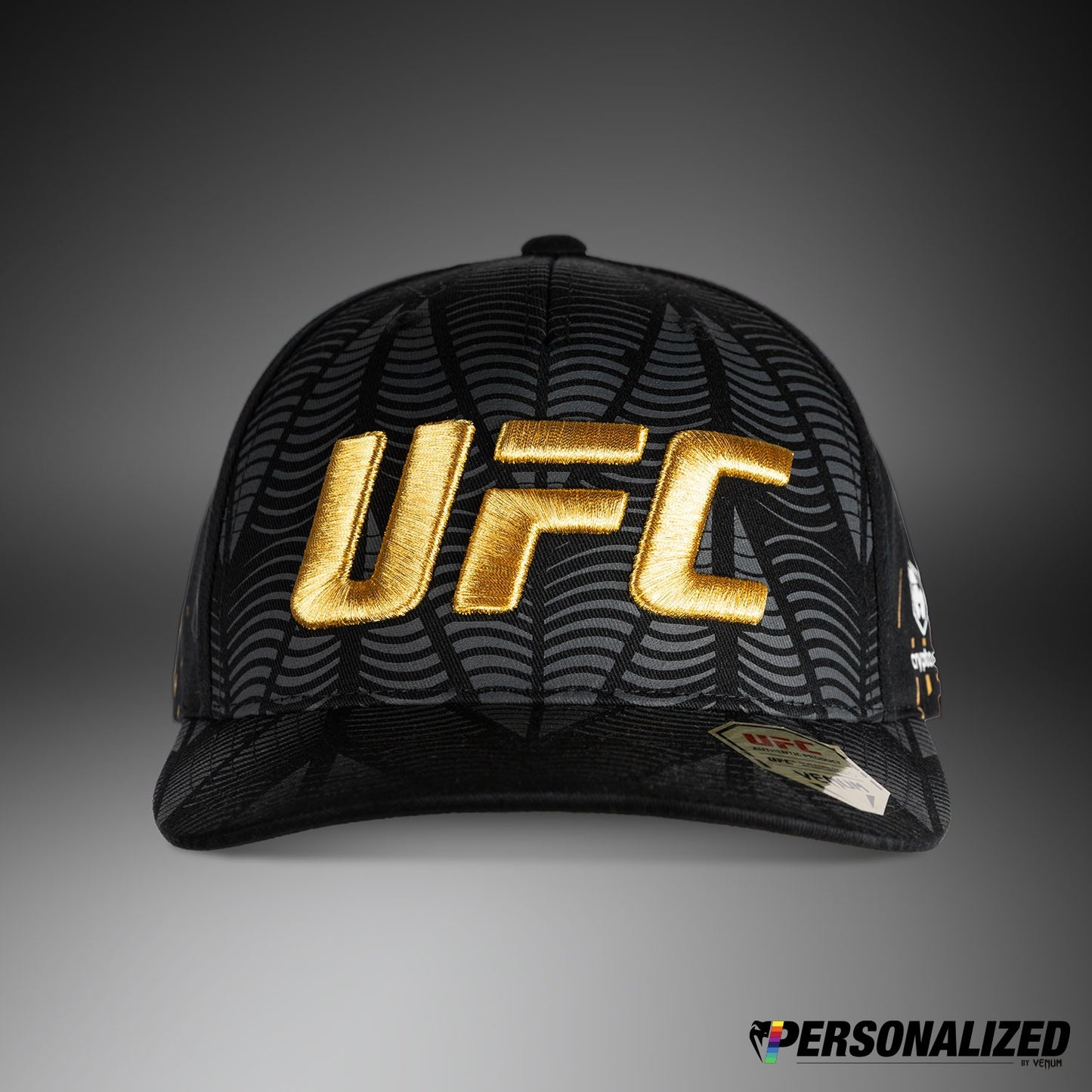 UFC Zenith by Venum Authentic Fight Night Cap - Black/Gold Personalized