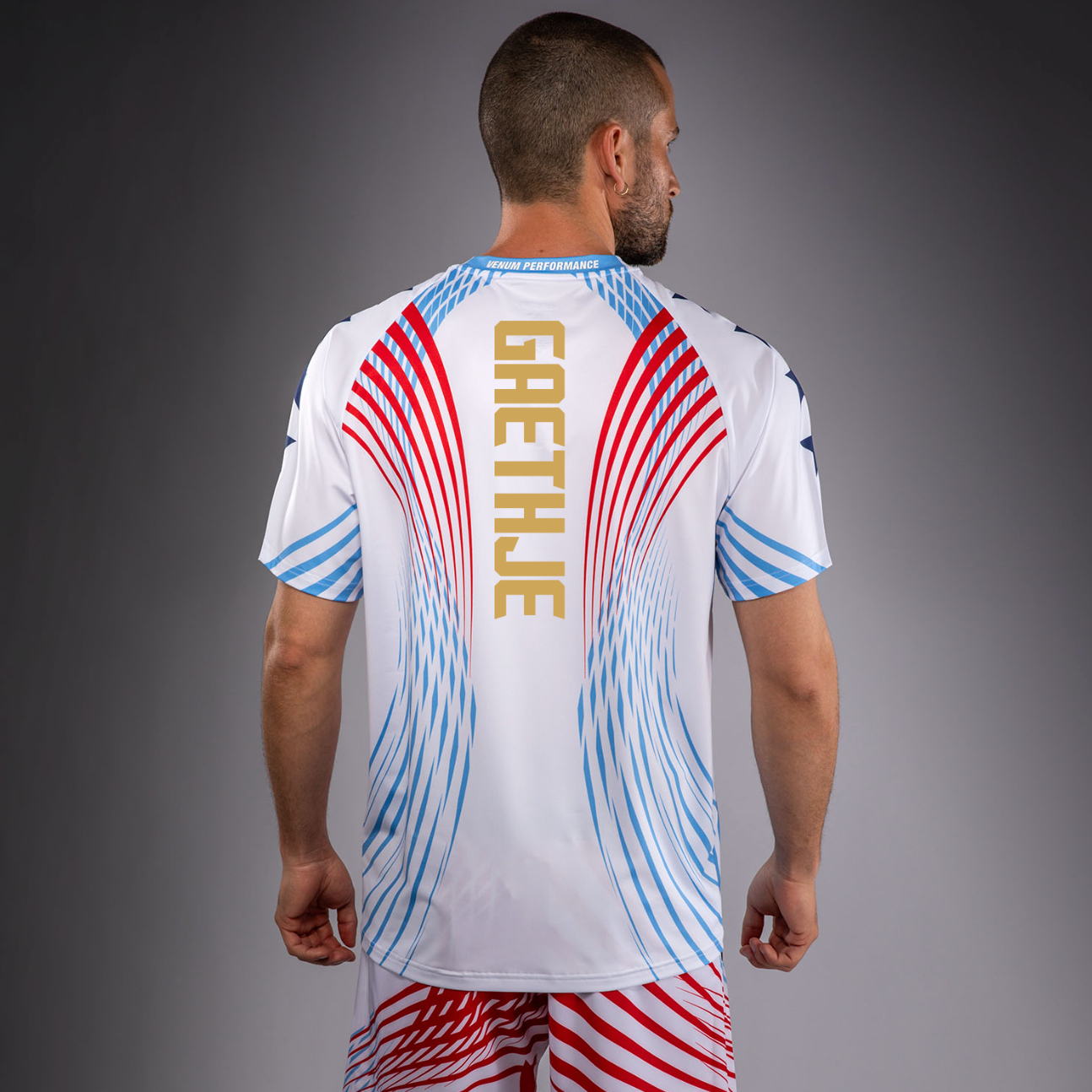 Men's Official UFC Freedom 250 by Venum White Authentic Fight Night Walkout Jersey -Gaethje