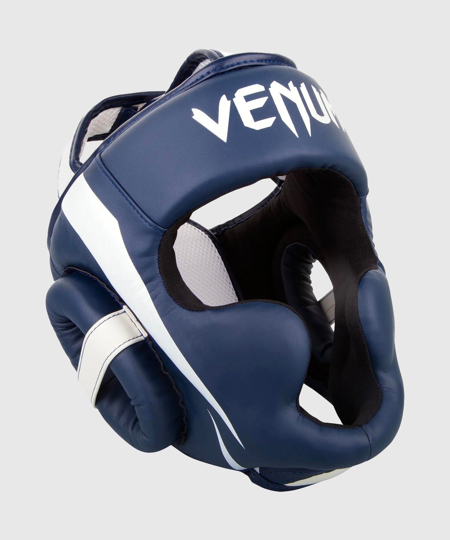 Venum Elite Headgear - White/Navy Blue