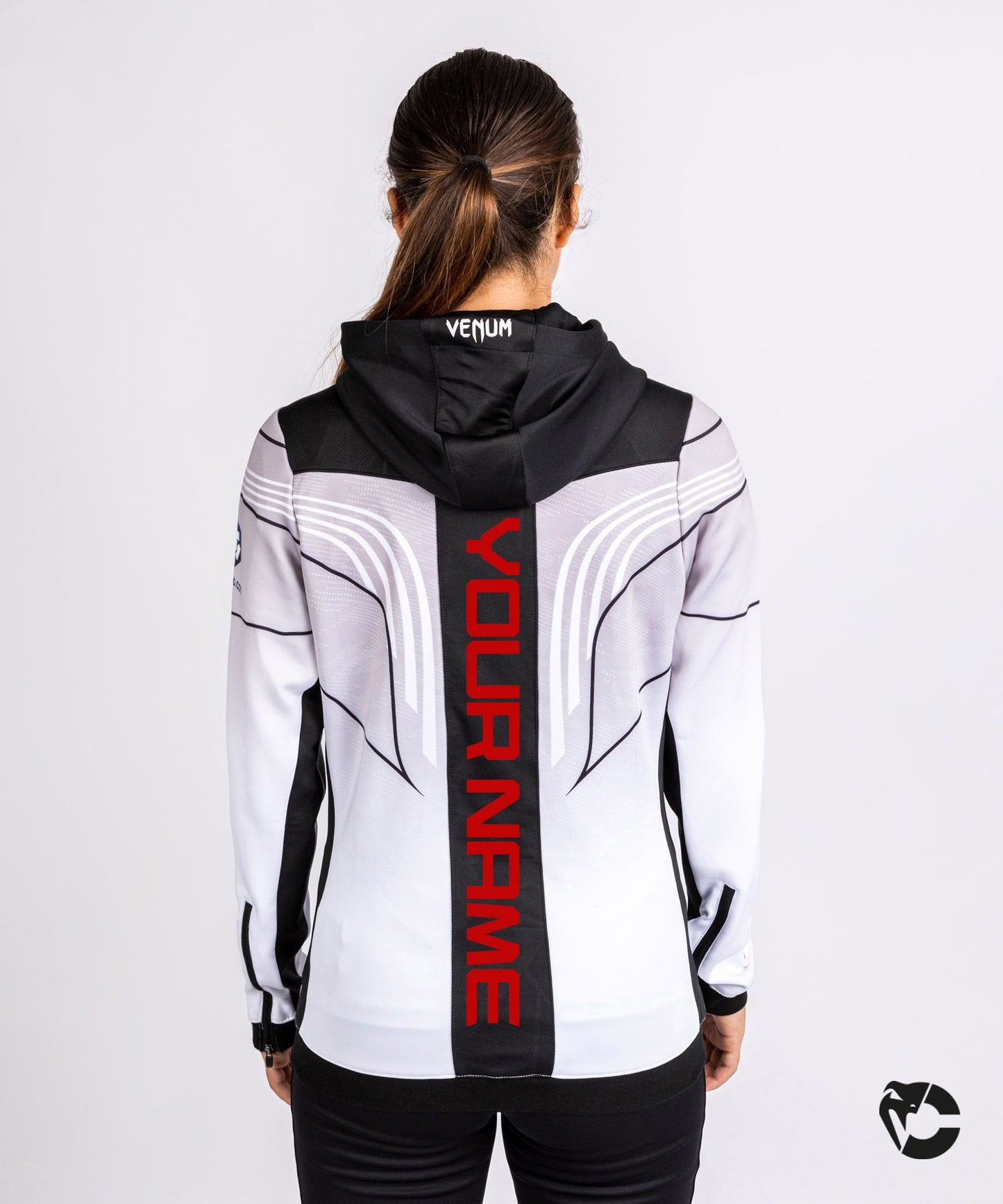 UFC Venum Personalized Authentic Fight Night 2.0 Women's Walkout Hoodie - White