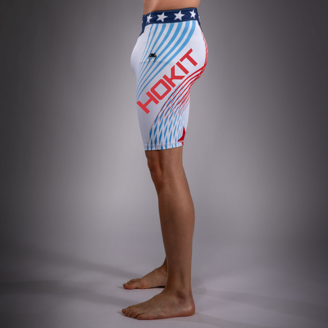 Men's Official UFC Freedom 250 by Venum White Authentic Fight Night Vale Tudo Short -Hokit