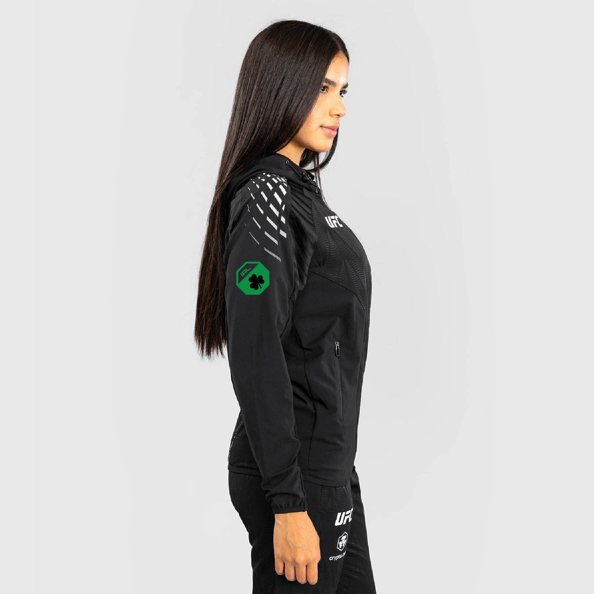 Women's UFC Zenith by Venum Black Authentic Fight Night Walkout Hoodie personalized -Garry