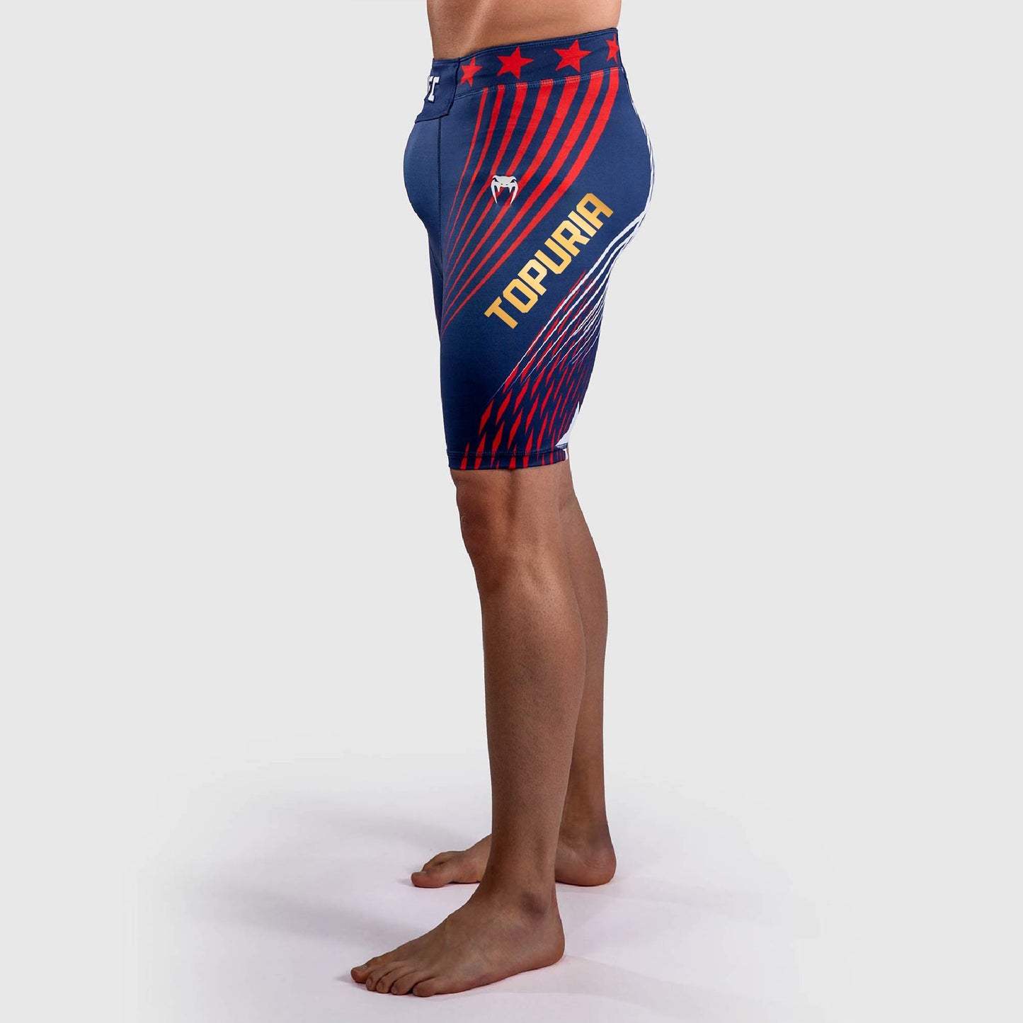 Men's Official UFC Freedom 250 by Venum Blue Authentic Fight Night Vale Tudo Short -Topuria
