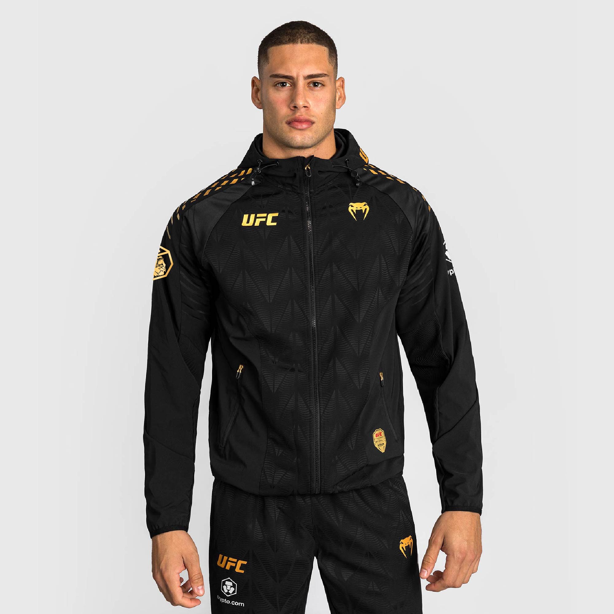正規品 venum UFC ジャケット トプリアモデル ブラック Rizin M Men's UFC Zenith by Venum Champion Authentic Fight Night Walkout