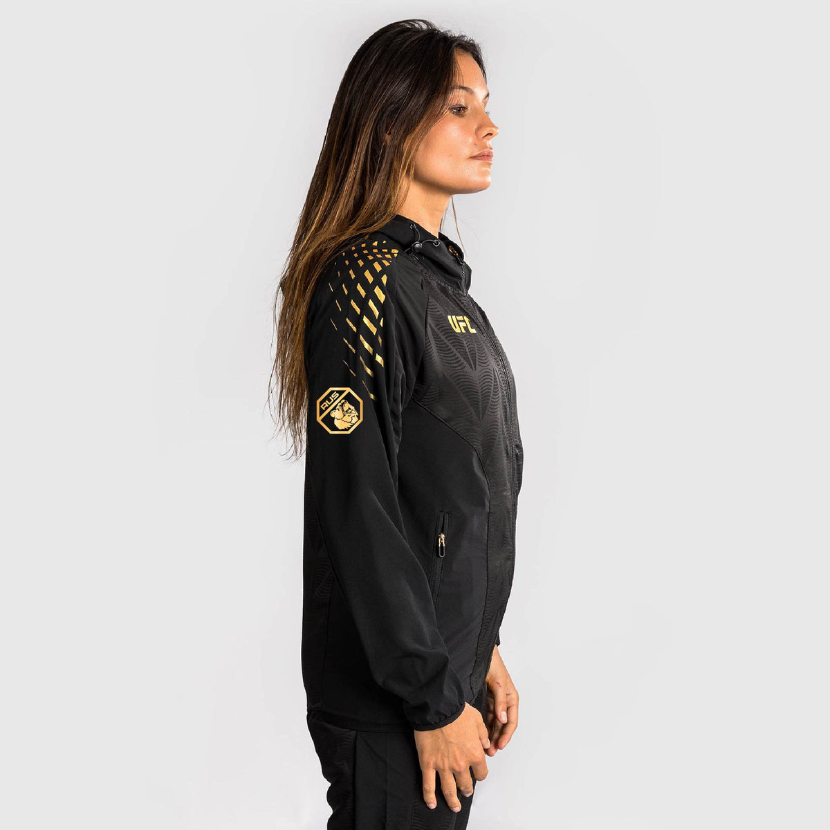 Women's UFC Zenith by Venum Champion Authentic Fight Night Walkout Hoodie personalized Makhachev