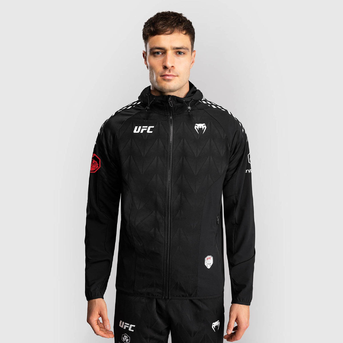 Men's UFC Zenith by Venum Black Authentic Fight Night Walkout Hoodie personalized Makhachev