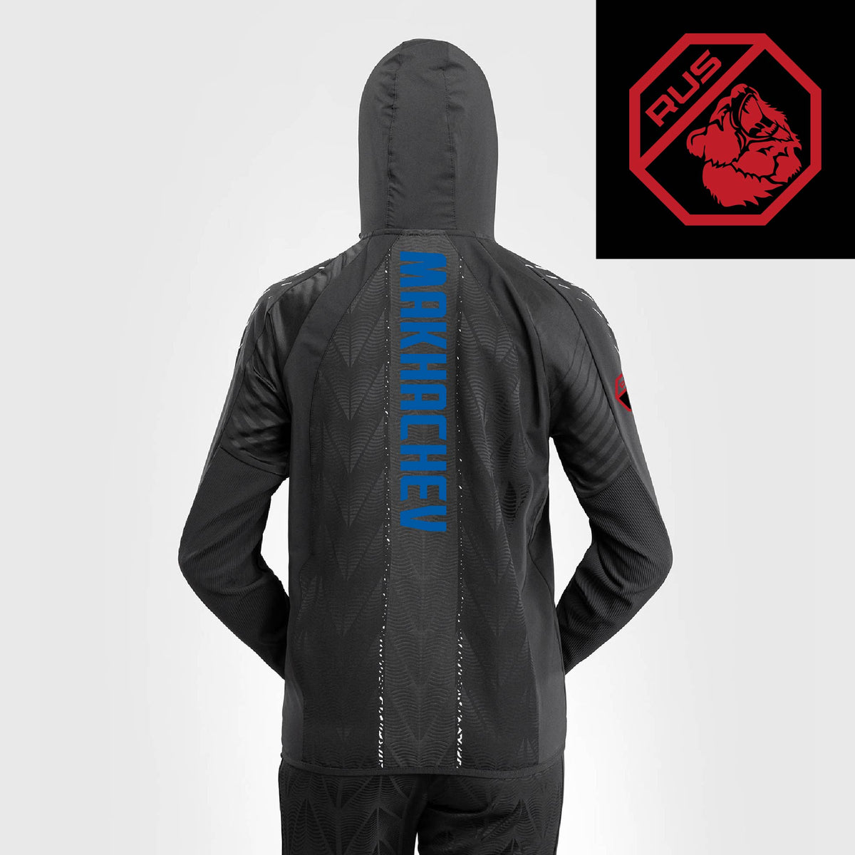 Women's UFC Zenith by Venum Black Authentic Fight Night Walkout Hoodie personalized -Makhachev