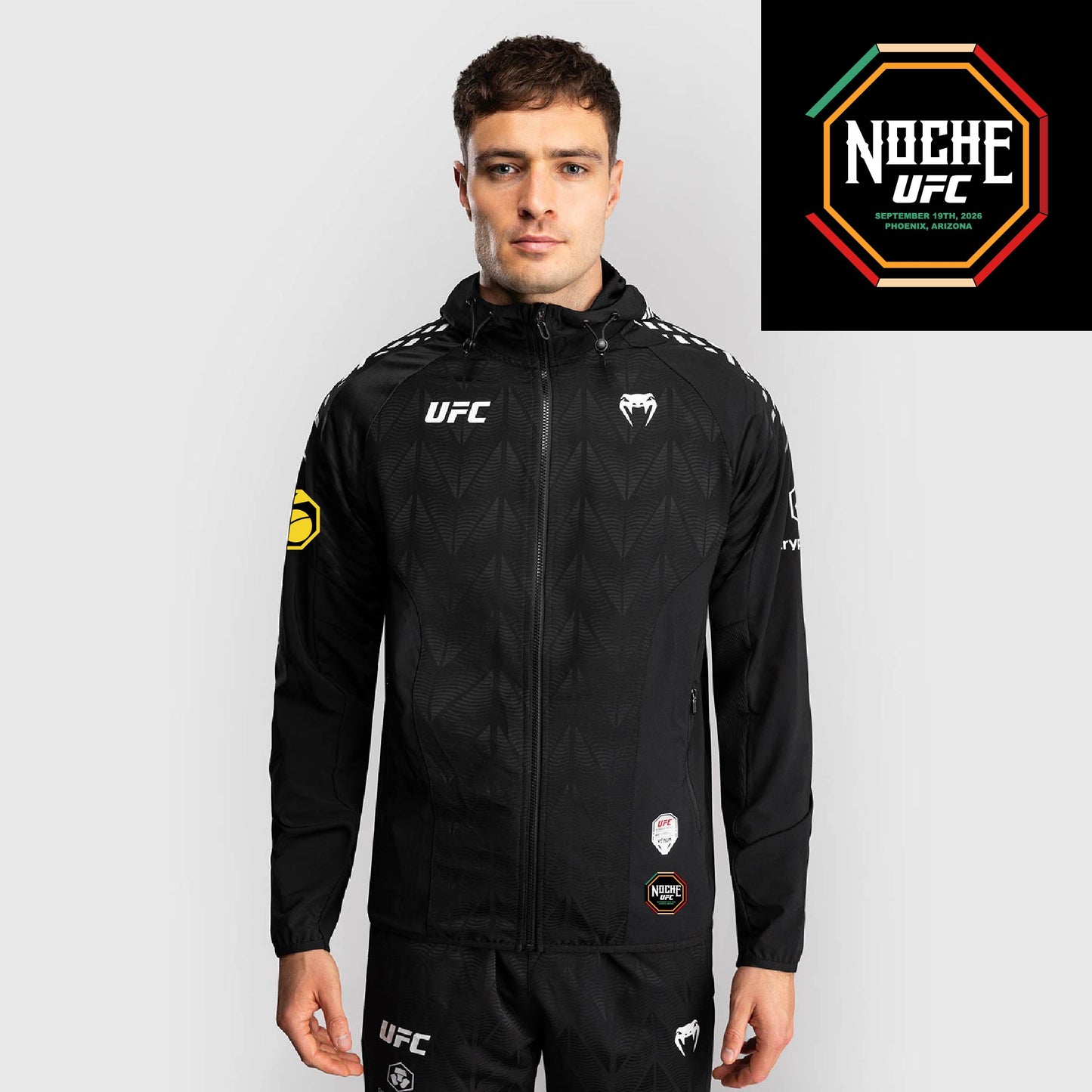 Men’s UFC Zenith by Venum Black Authentic Noche UFC Fight Night Walkout Hoodie - Silva