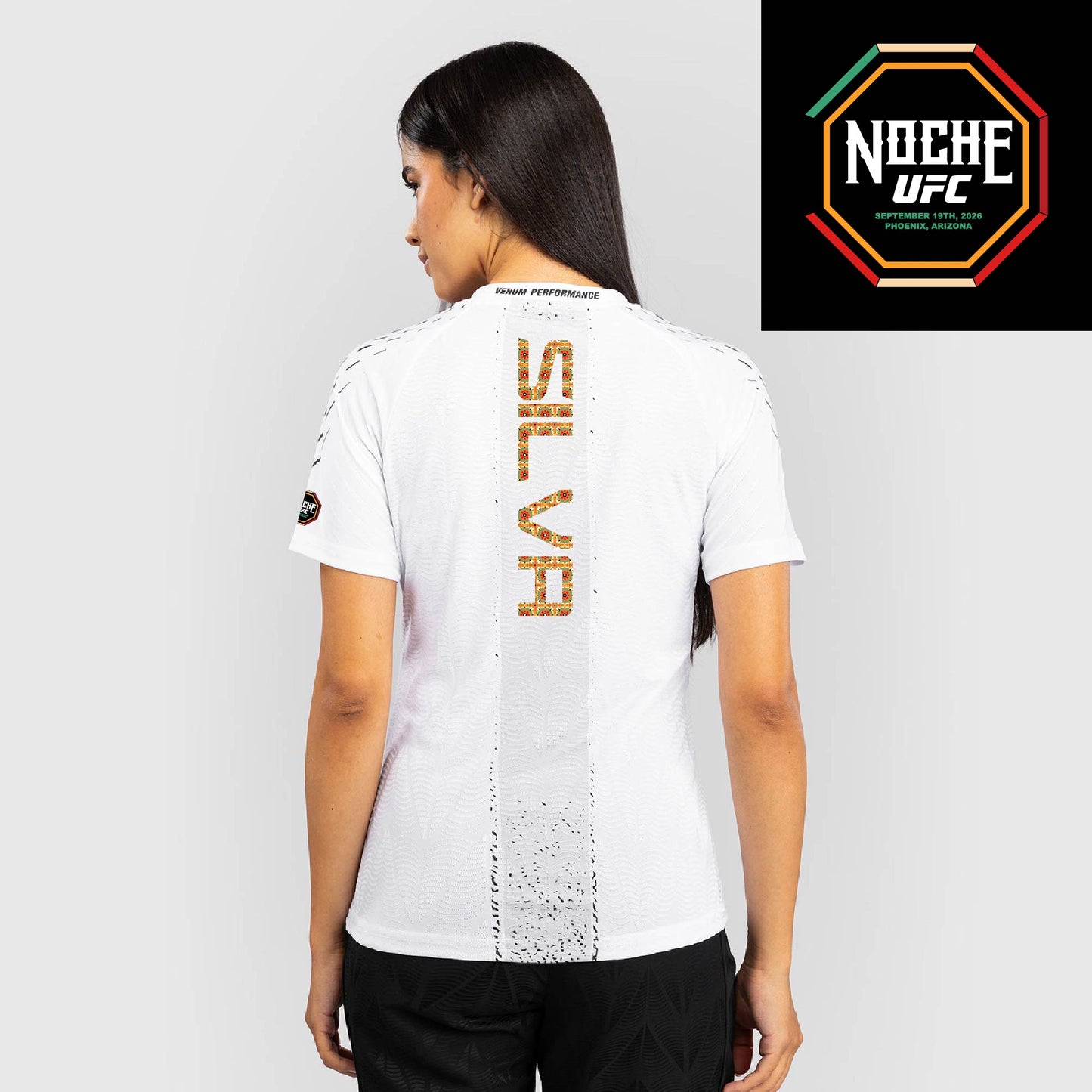 Women's UFC Zenith by Venum White Authentic Noche UFC Fight Night Walkout Jersey - Silva