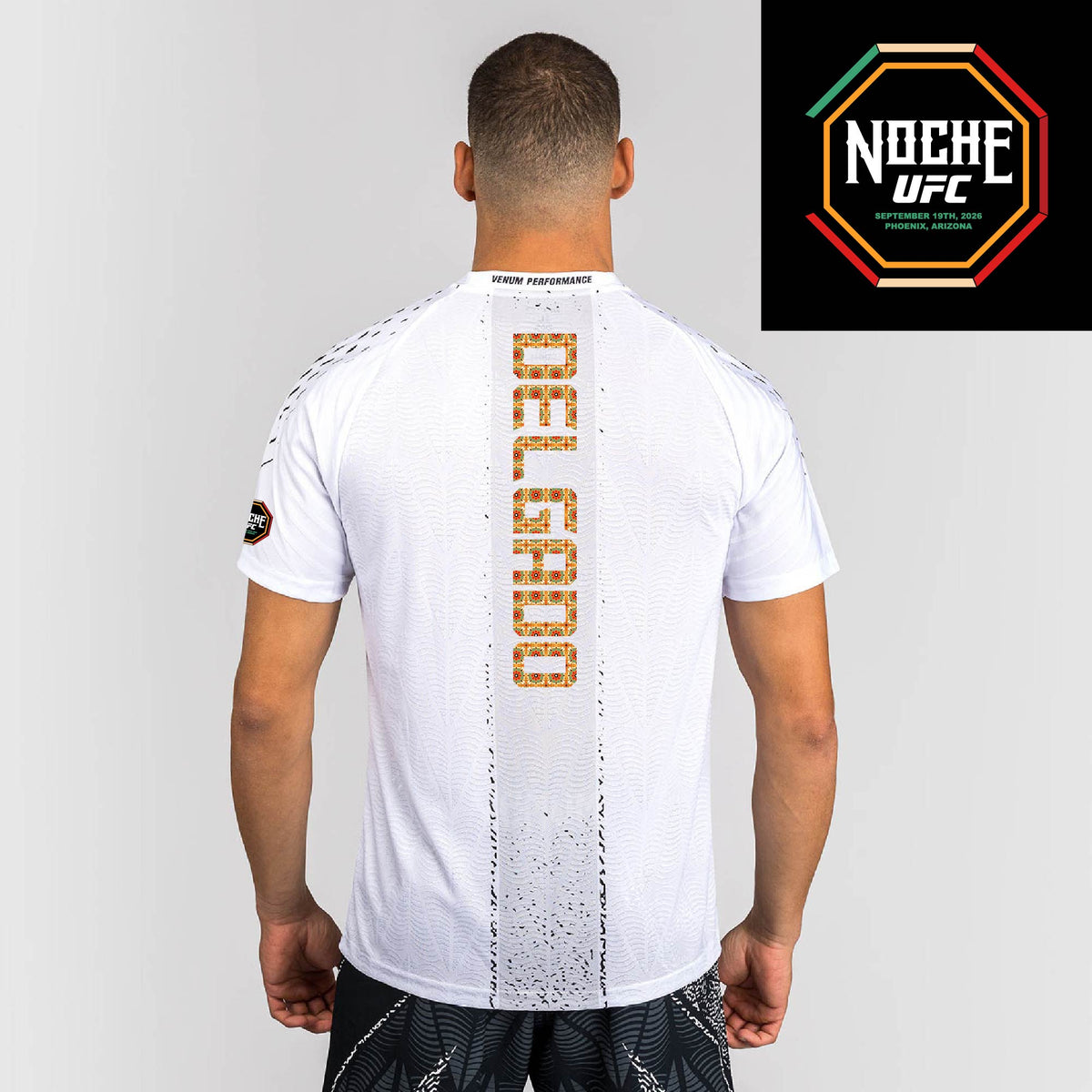 Men's UFC Zenith by Venum White Authentic Noche UFC Fight Night Walkout Jersey - Delgado